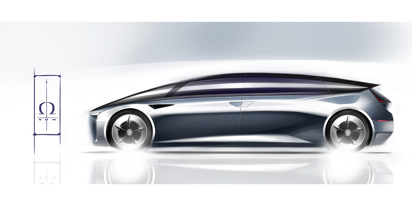 Electric Car CAD CAM Automotive design rendering car design Cars