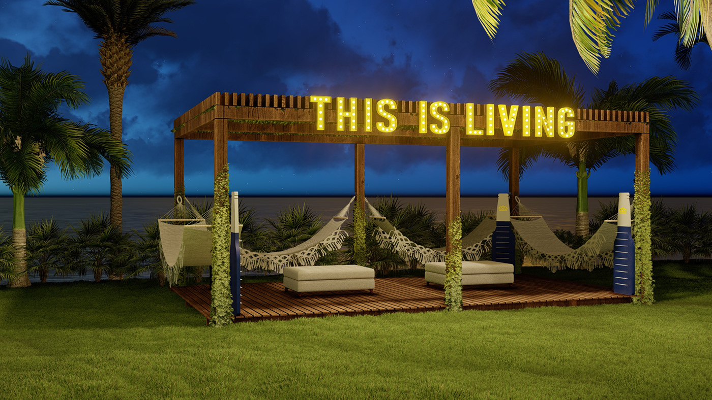 3D absolut Absolut vodka architecture beach corona party Pool scenography STAGE DESIGN