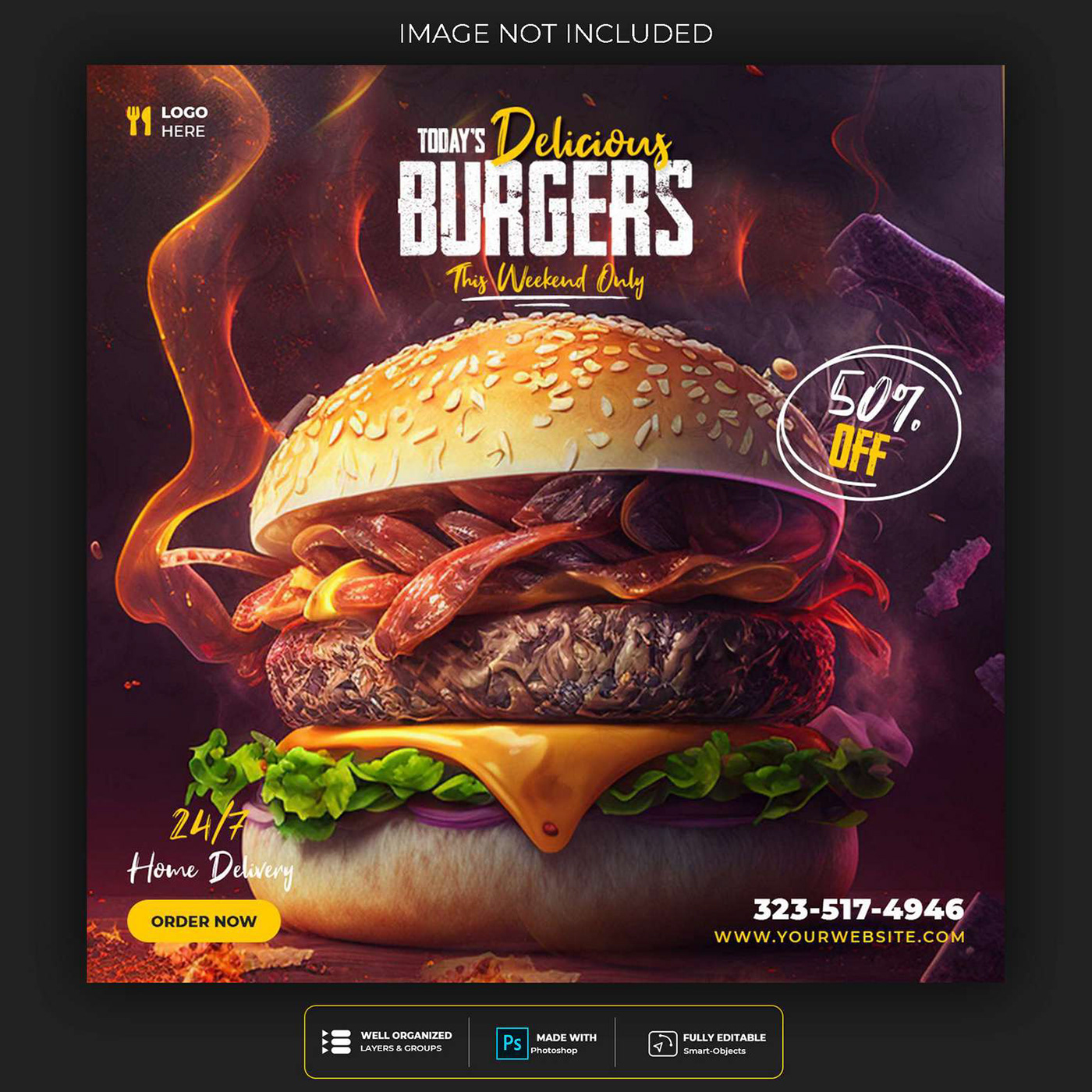 Burger banner burger banner ad facebook post Foods Ads Post free banner design free download Pizza banner restaurant Social Media Banner freebies