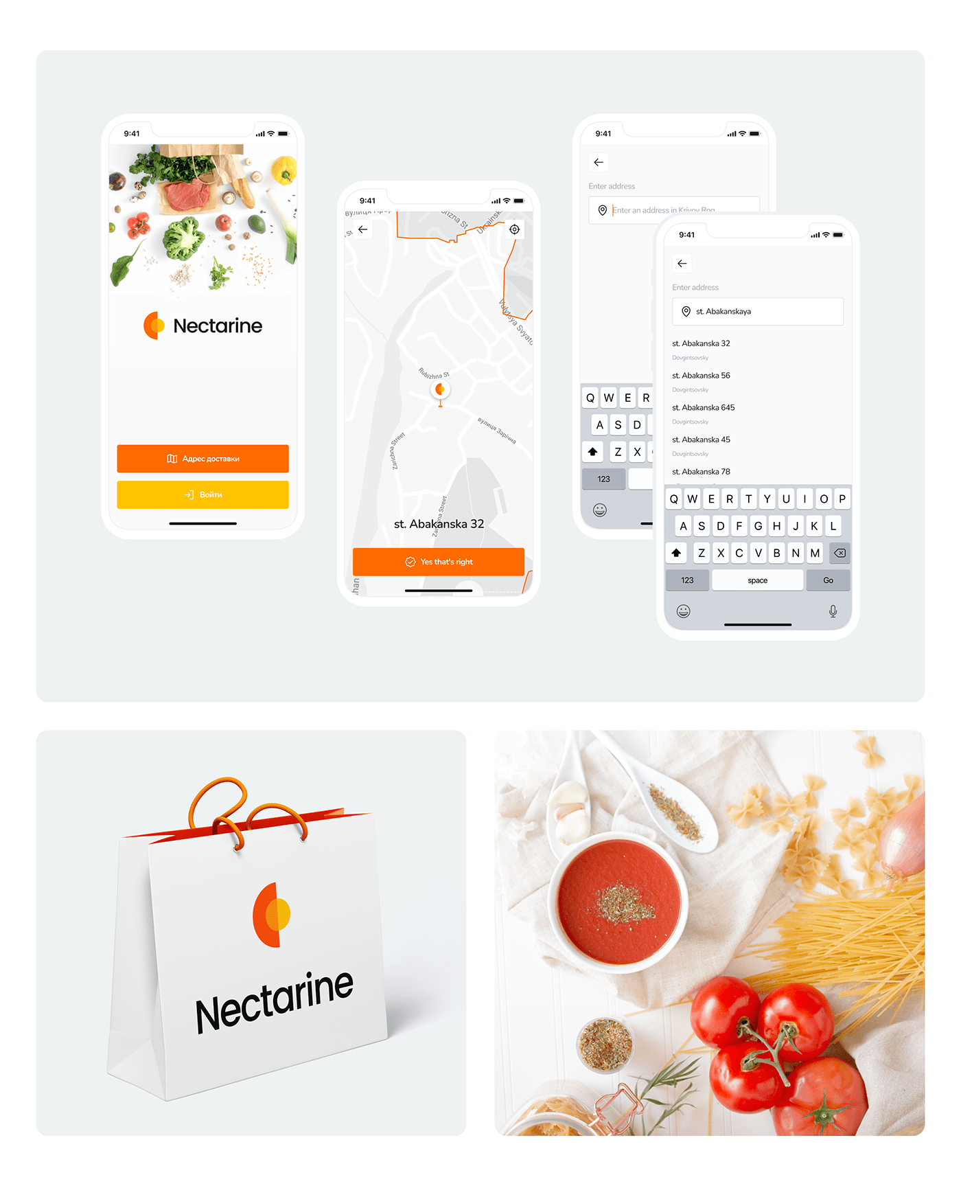 animation  app Food  ios market mobile orange prototype ux/ui White