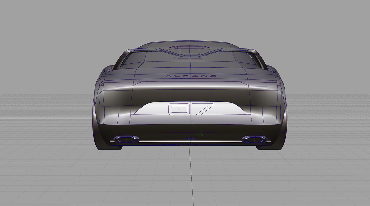 car design transportation concept sketch Render model Alias photoshop