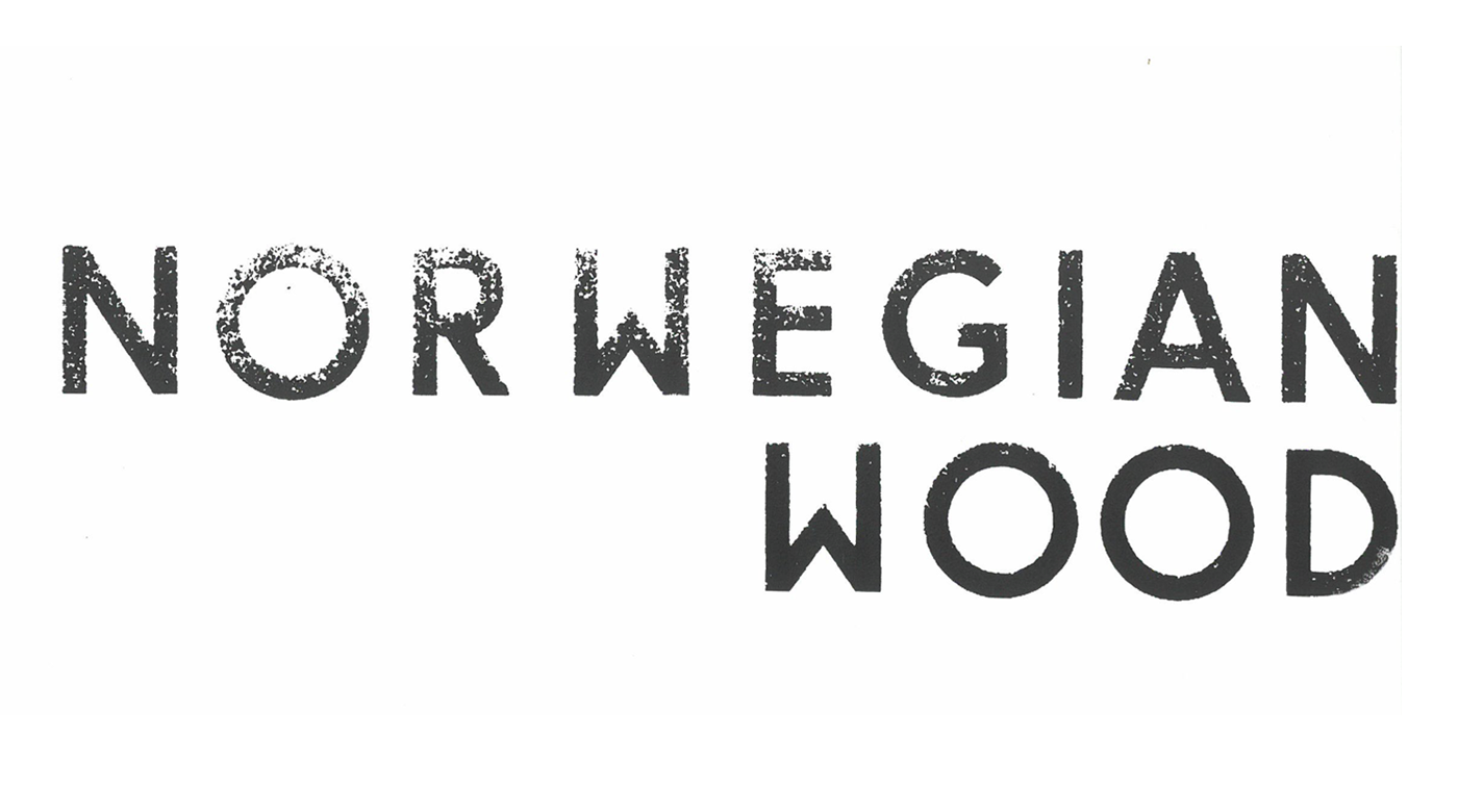 book cover Norwegian Wood screen printing typography   graphic design  mockups