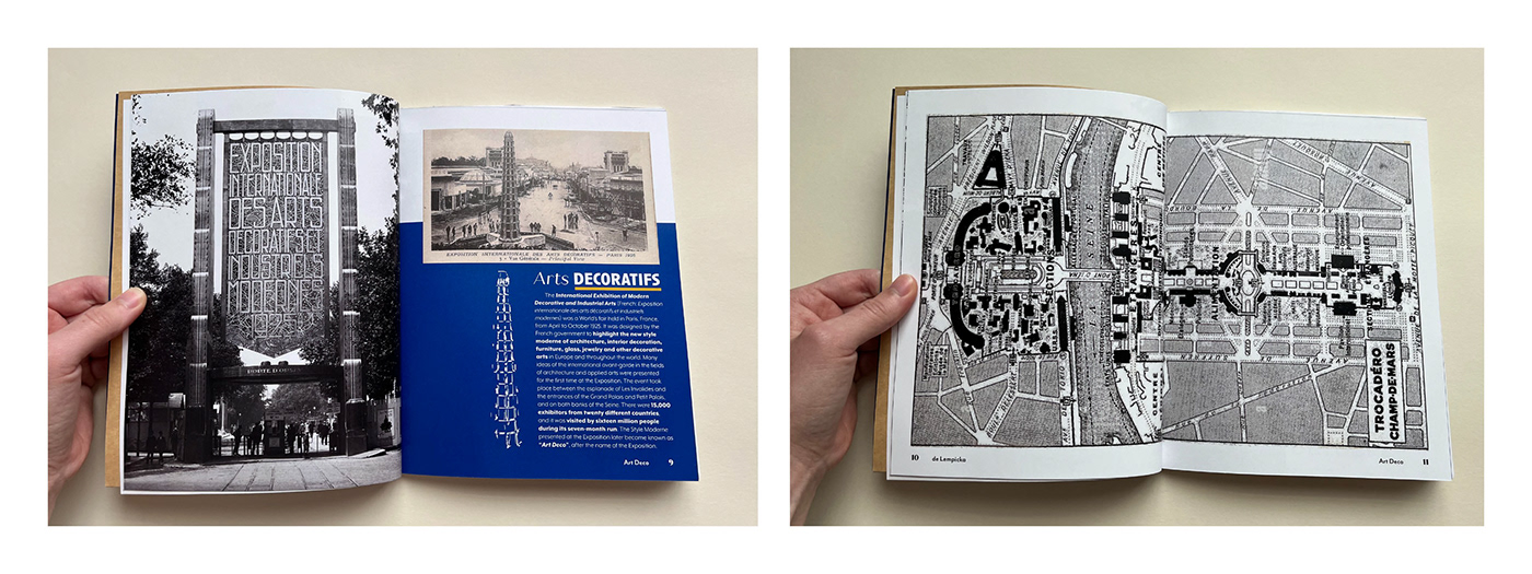 art deco book catalog research Capstone artist book editorial design  print