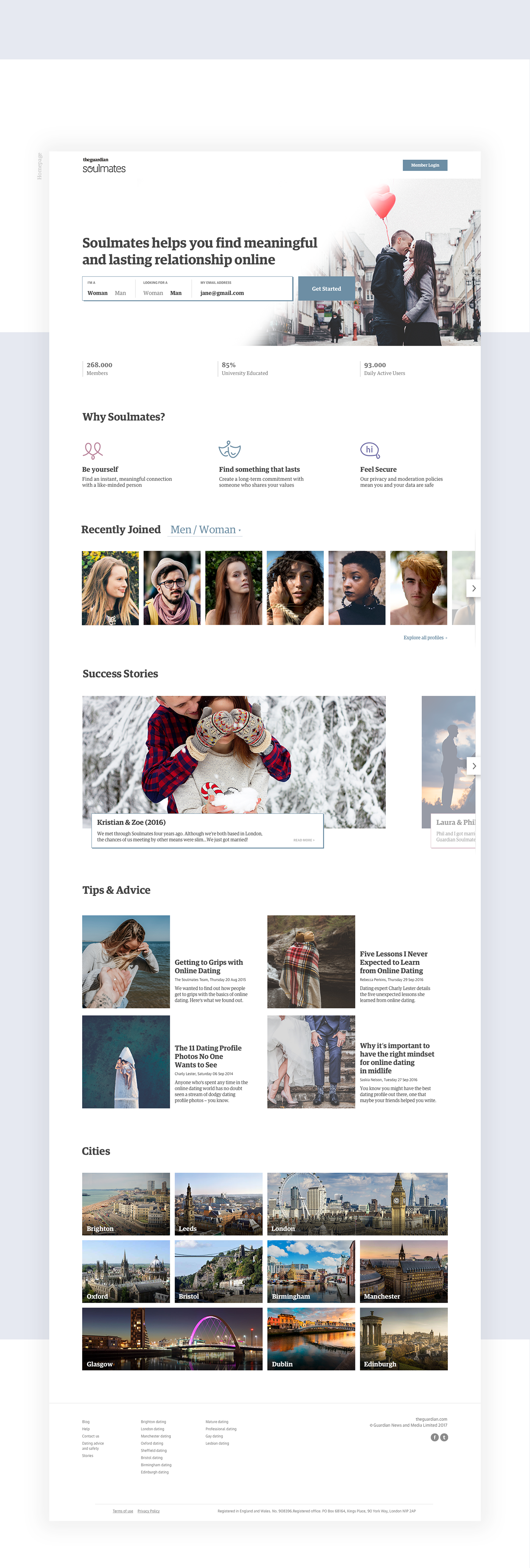 social Dating Whitespace modern clean White Website Blog profile