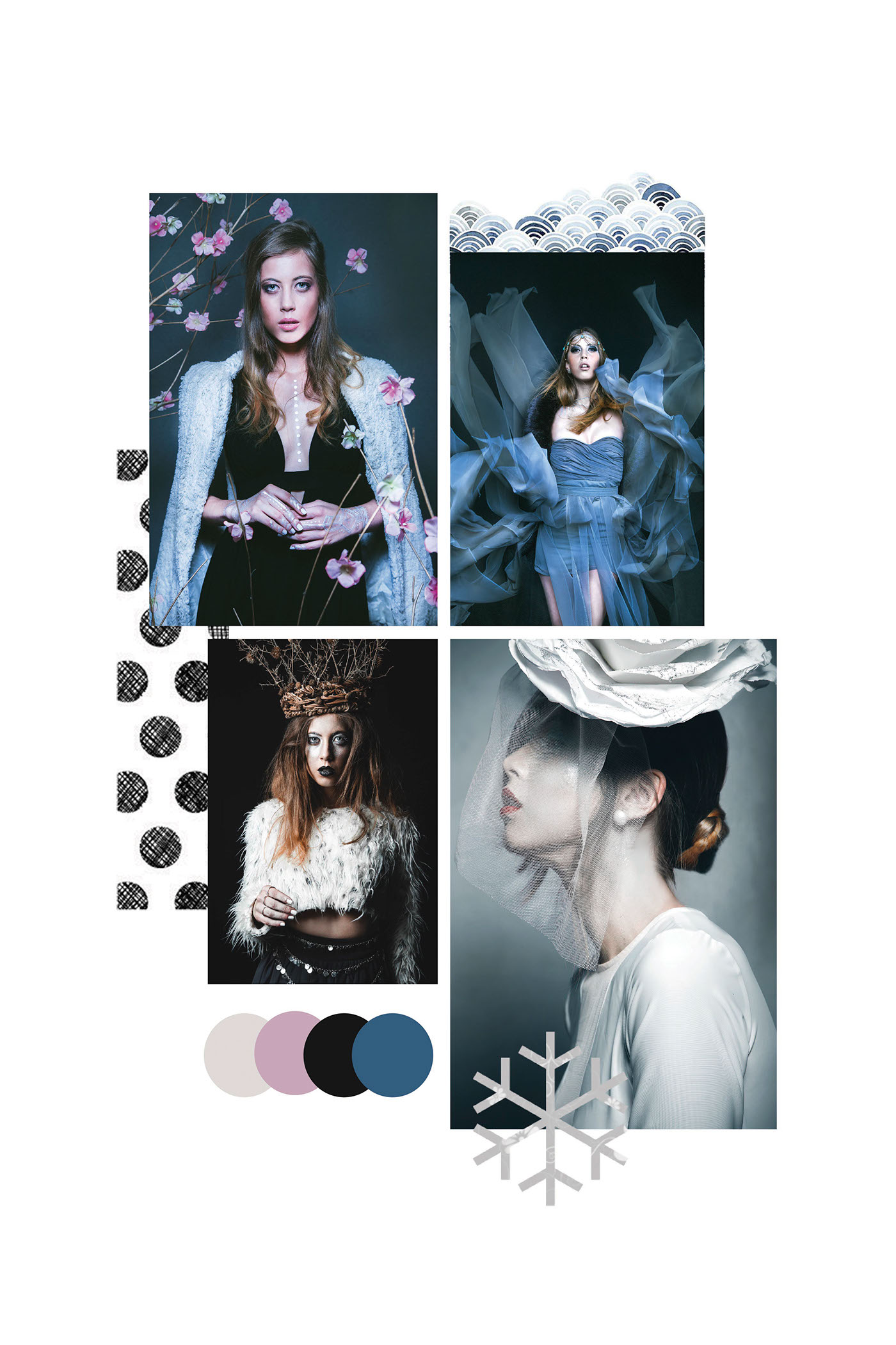 portfolio styling  garment conceptual mood Board Theme