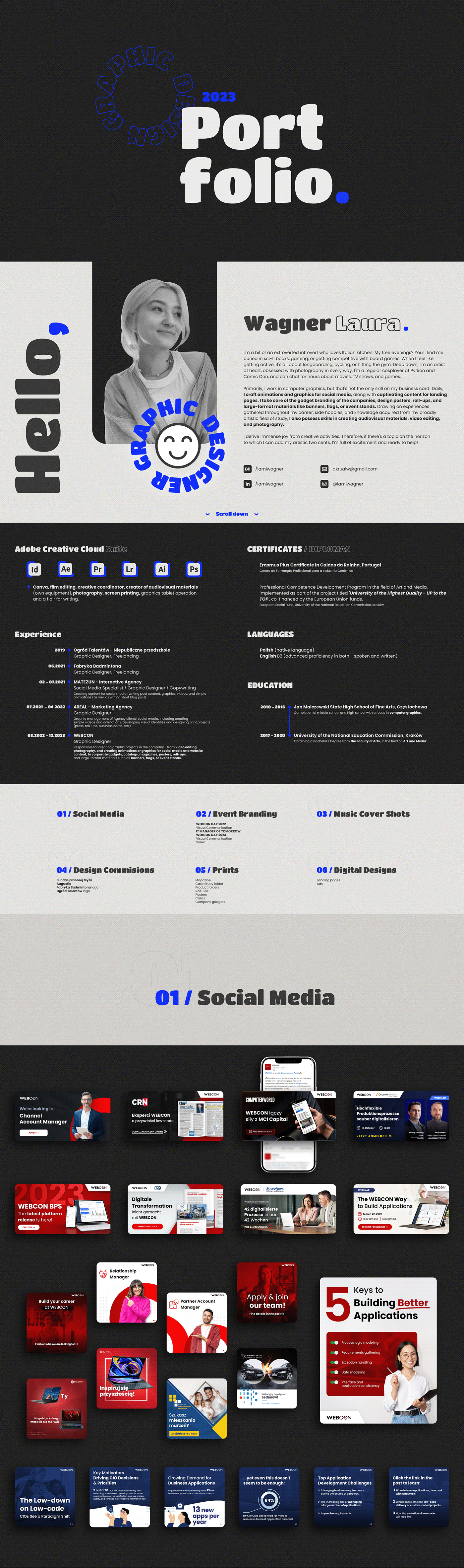 Portfolio Design portfolio Graphic Designer Socialmedia Visual Communication branding  Marketing Design design CV digital