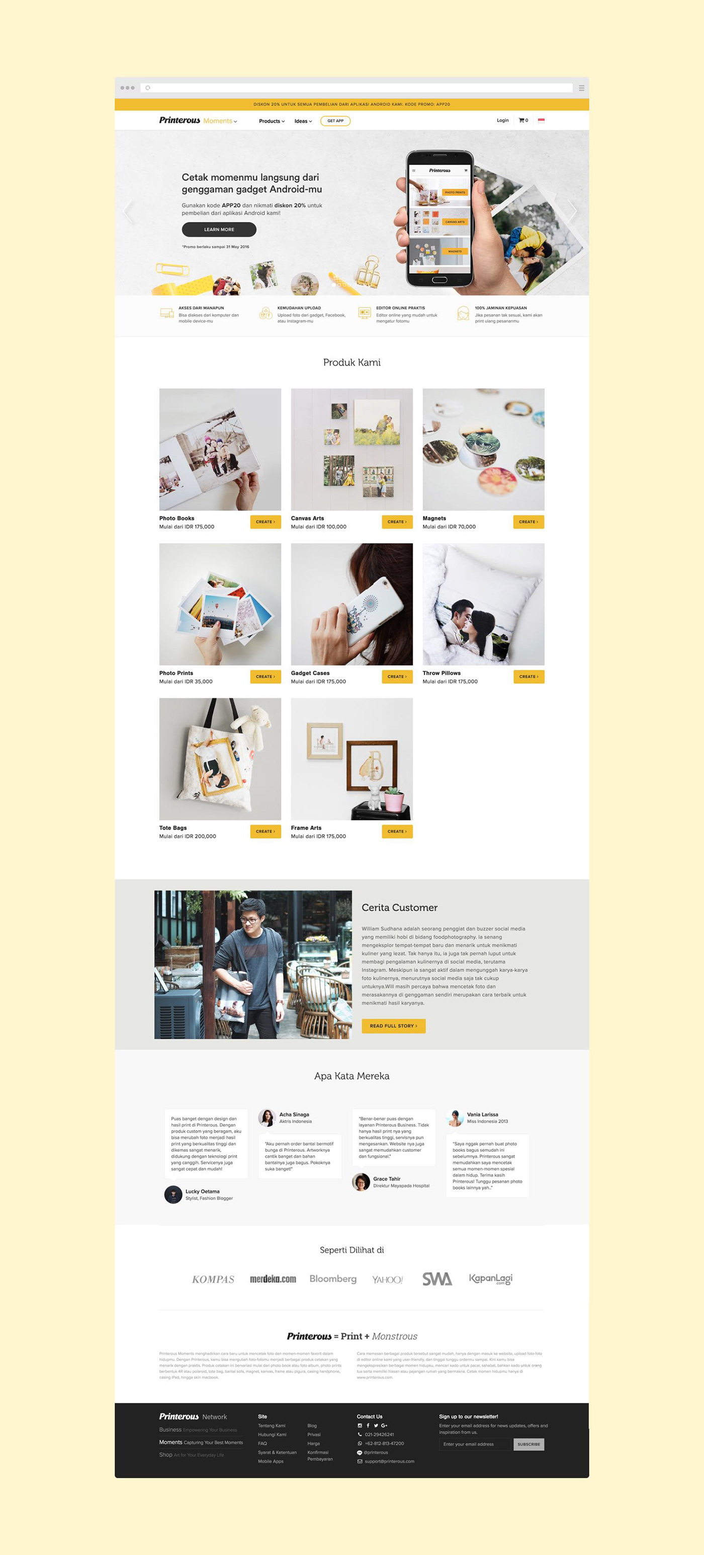 canvas art colorful landing page on-demand printing photo books Print on demand printerous printing company society6 Website
