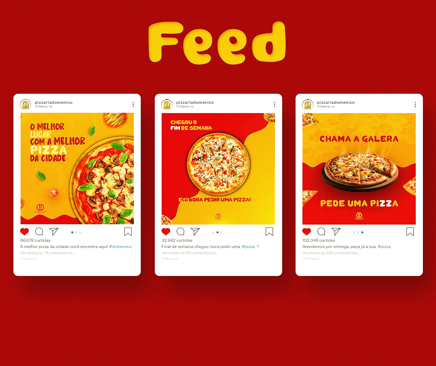 design social media pizzaria rodizio Pizza pizzaria Social media post restaurant ifood delivey comida