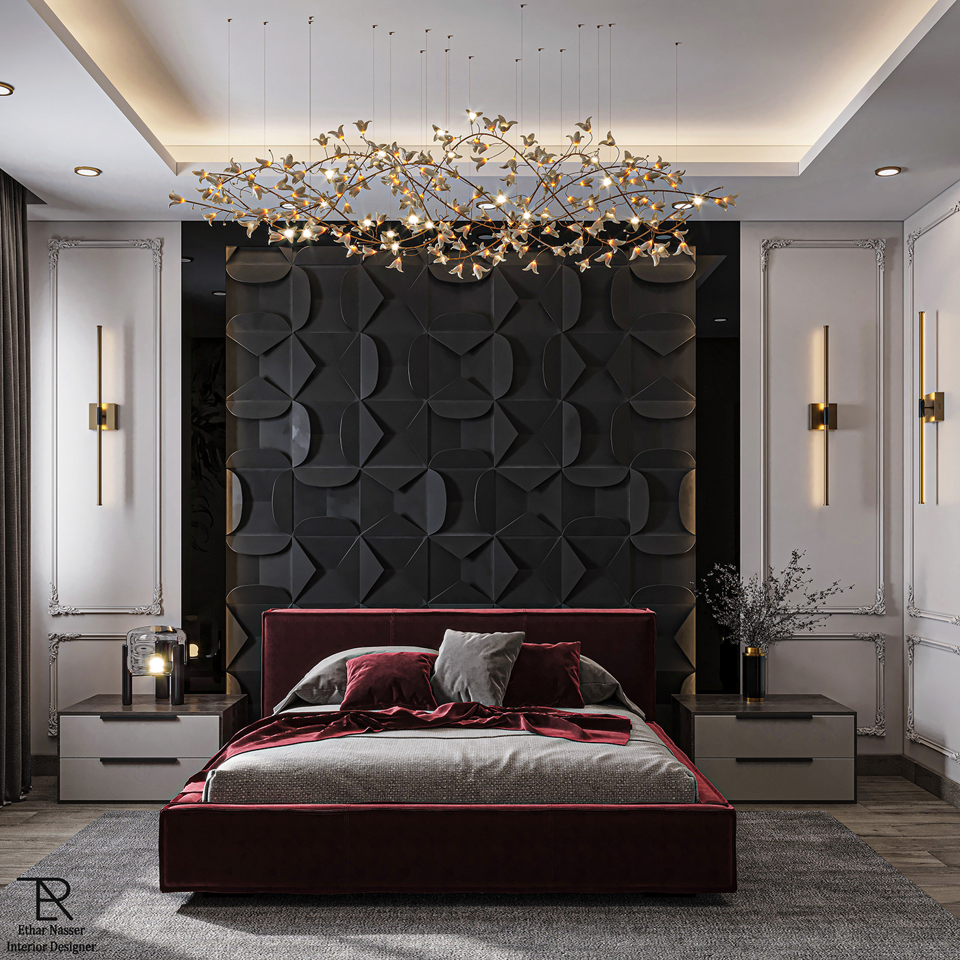 3ds max architecture design Interior interior design  interiors neoclassic redcolor Render visualization