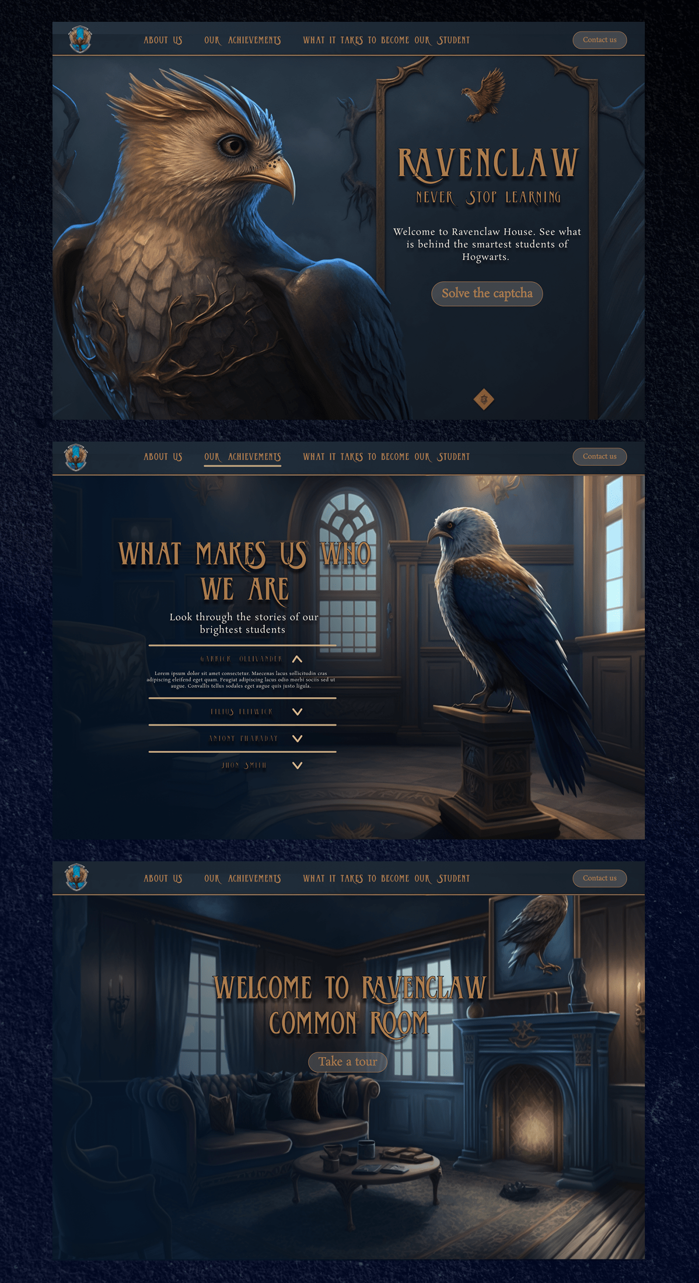 Advertising  brand identity company website corporate harry potter Hogwarts ILLUSTRATION  landing page landing page design Promotion