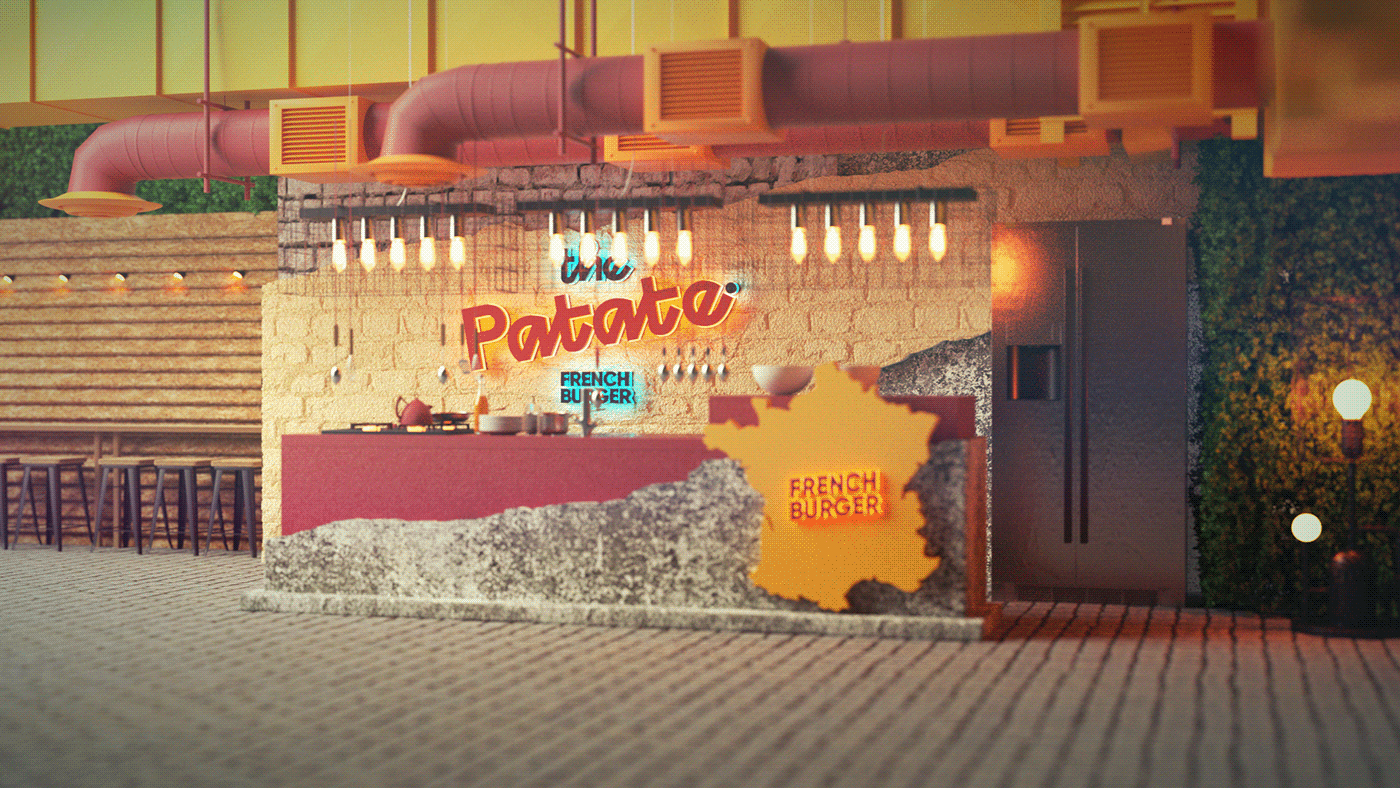 branding burger Logotype French france restaurant