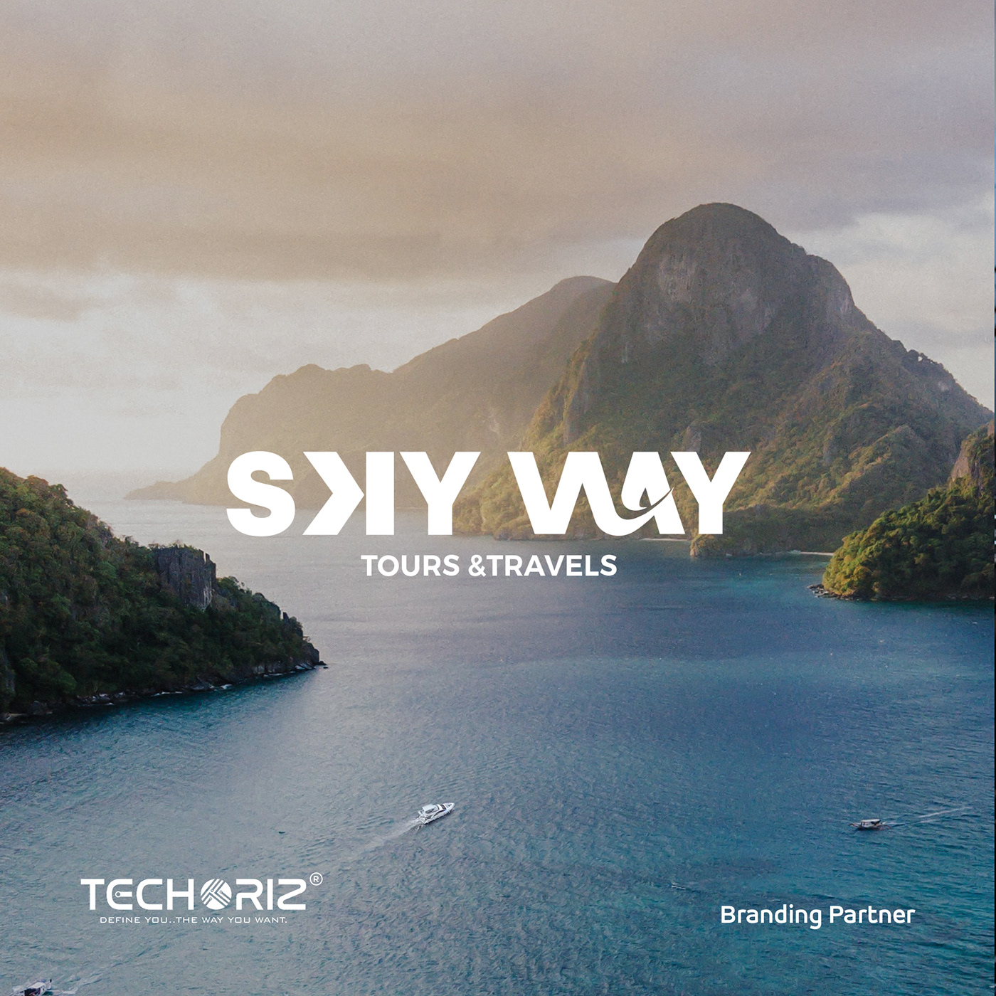 branding mockup by techoriz for skyway tours and travels