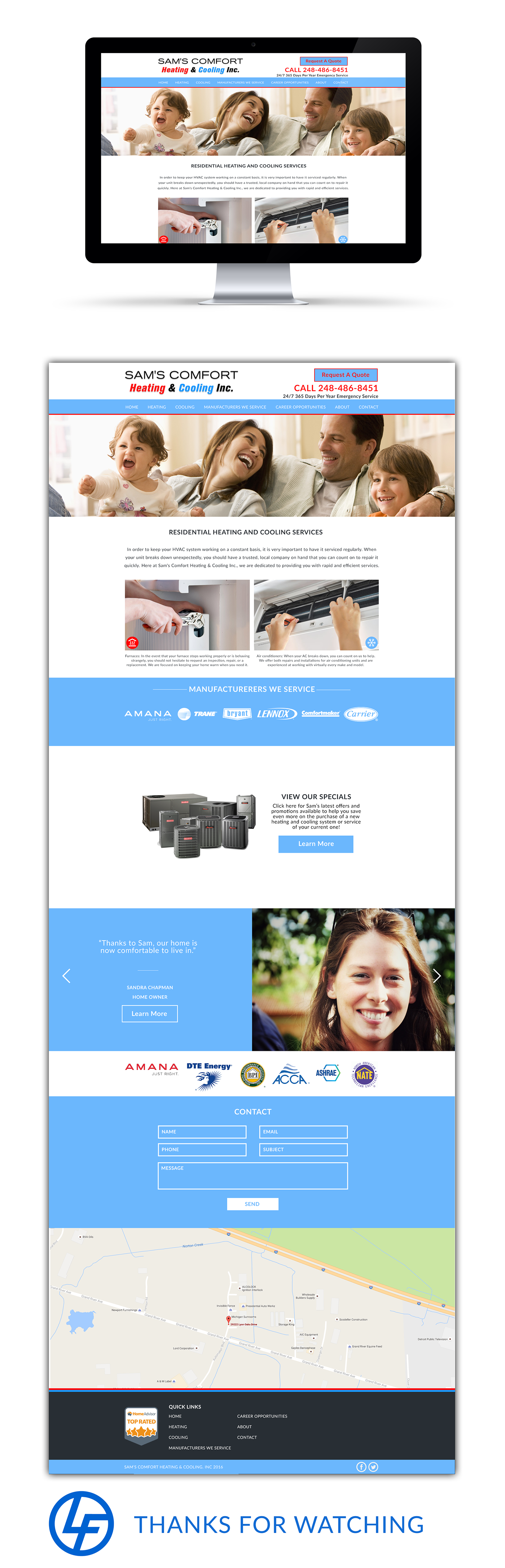 Web design site redesign compnay industrial designer