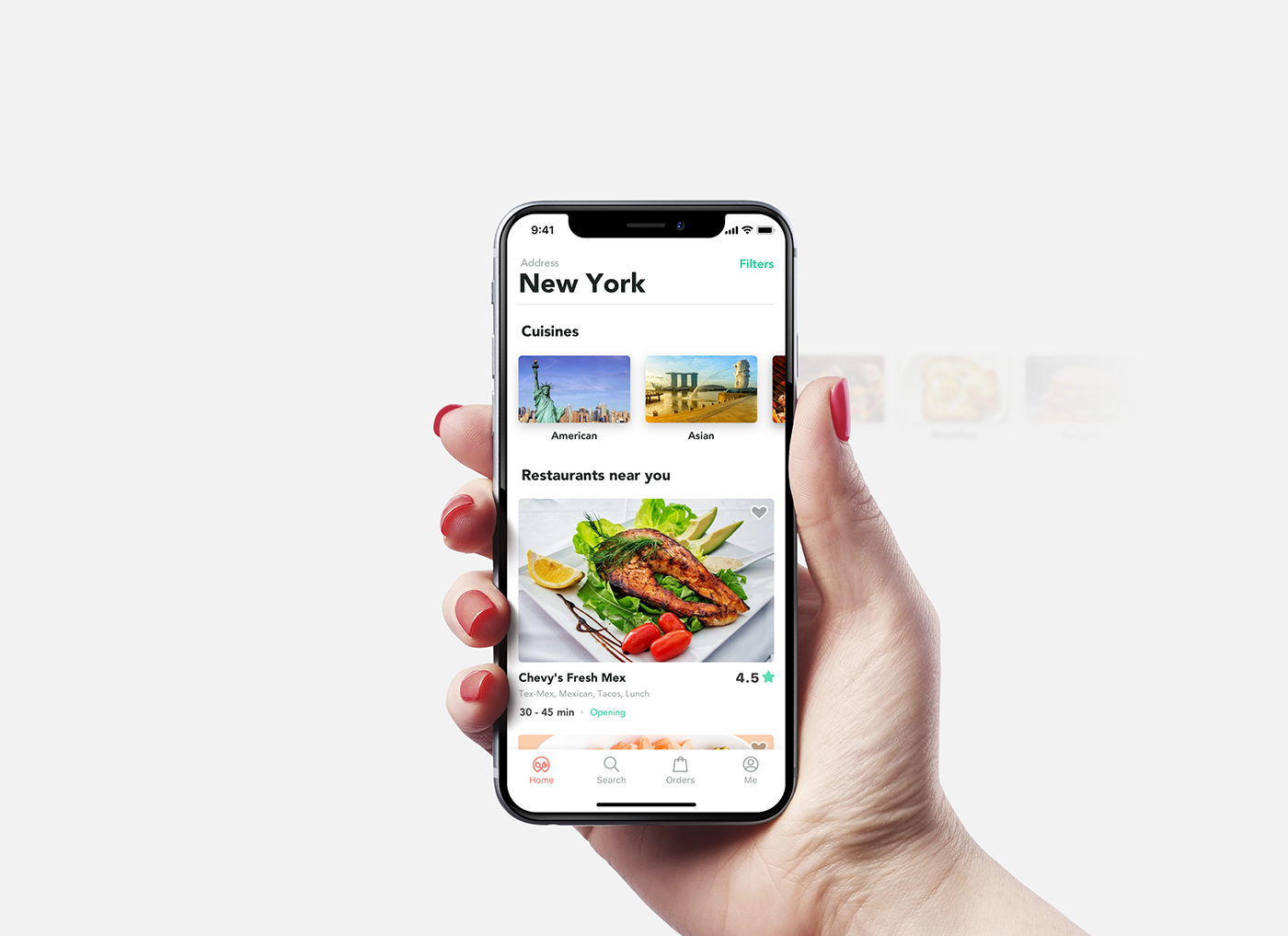 Foozi delivery restaurant Food  coloful landingpage payment Order
