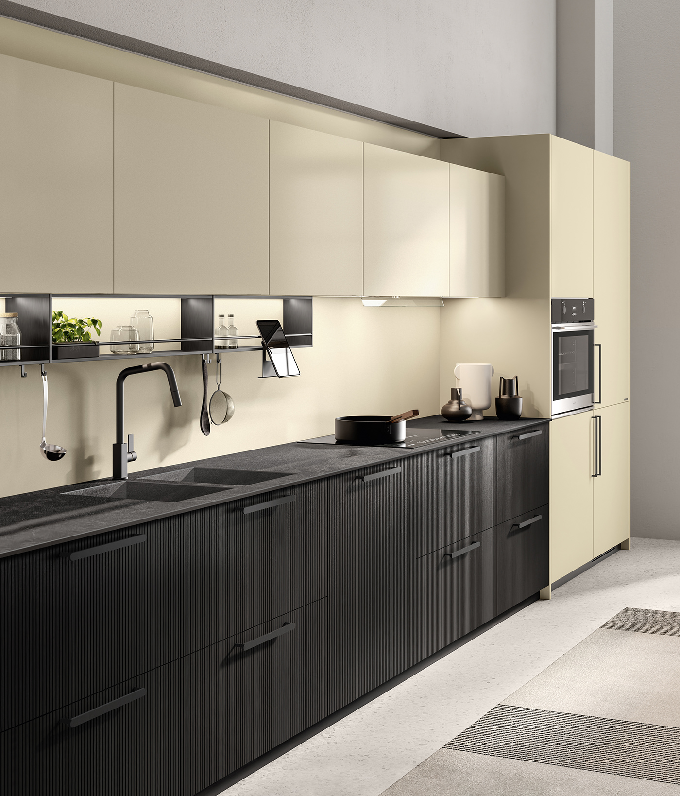 3D 3ds max architecture archviz design interior design  kitchen Render rendering visualization