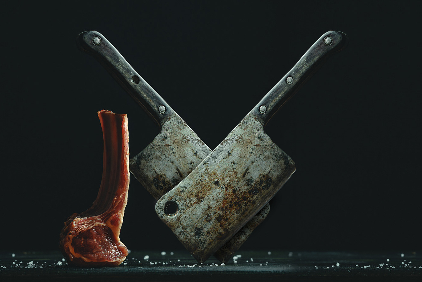 restaurant meat eat steak mark Horn butcher hatchet