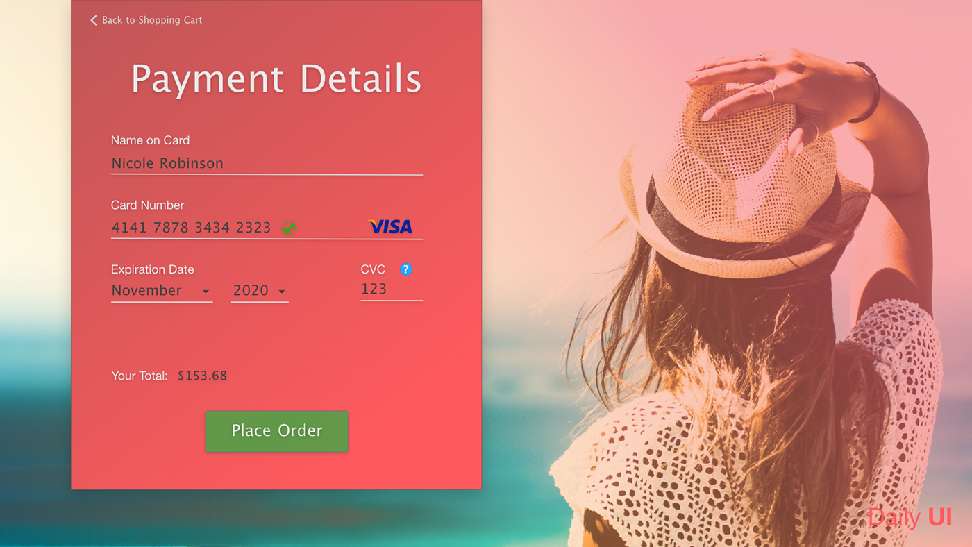 daily ui Credit Card Checkout