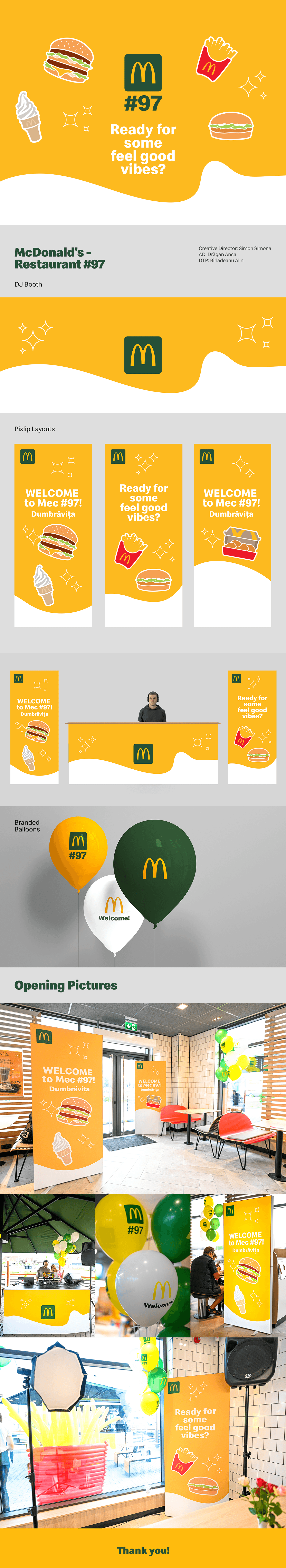 mcdonald's McDonalds branding  brand identity art direction  restaurant opening