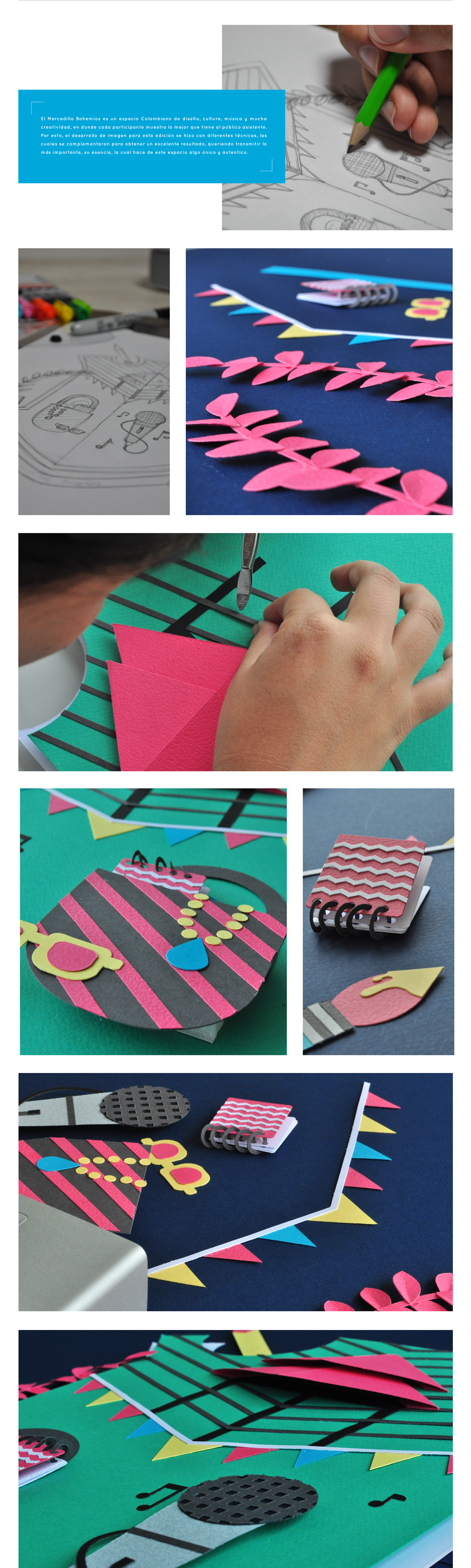 paper craft design color mercadillo papercraft art handmade ads designer