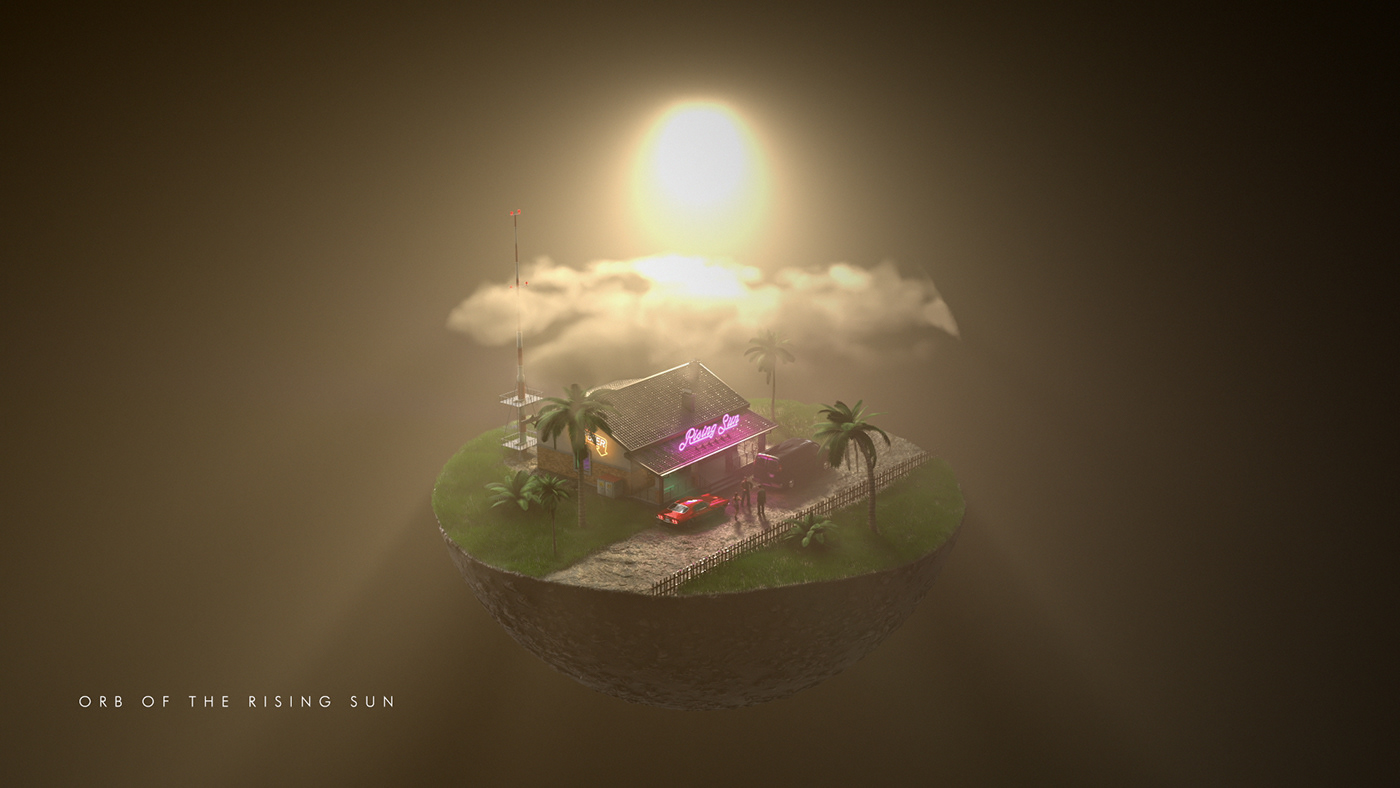 animation  CGI Digital Art  Diorama houdini orb rendering