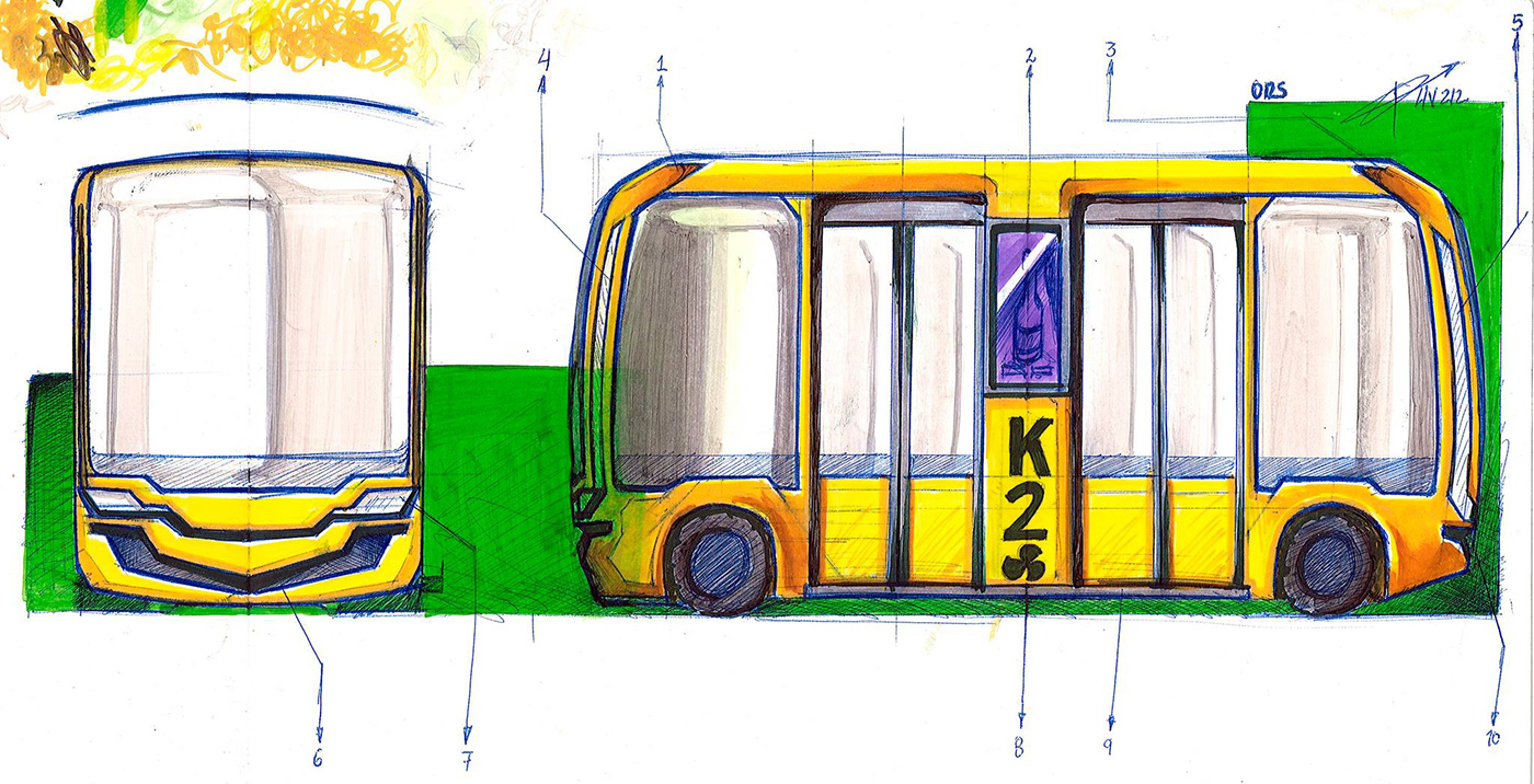 inti Suburban Transport bus concept design concept transportation electric solar