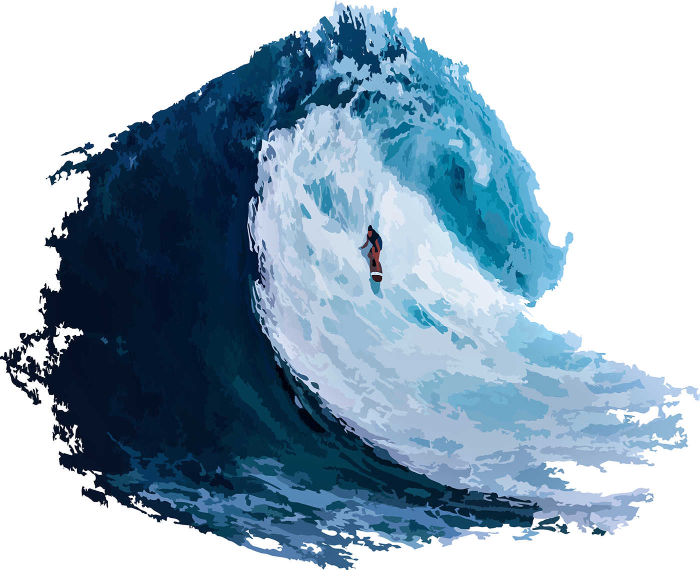 Brasil Surfe wave Ilustractor vector digital arte .