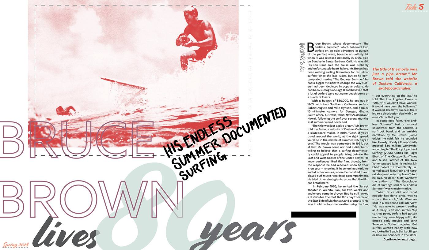 magazine Surf Surf Culture adobe InDesign design graphicdesign editorial design  spreads Layout Design