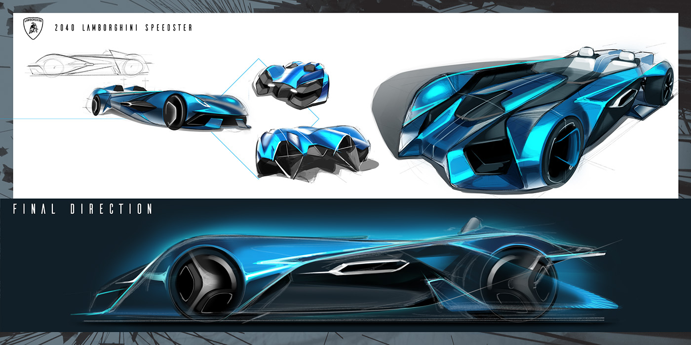 lamborghini concept car automotive   speedster photoshop exterior Interior viscom