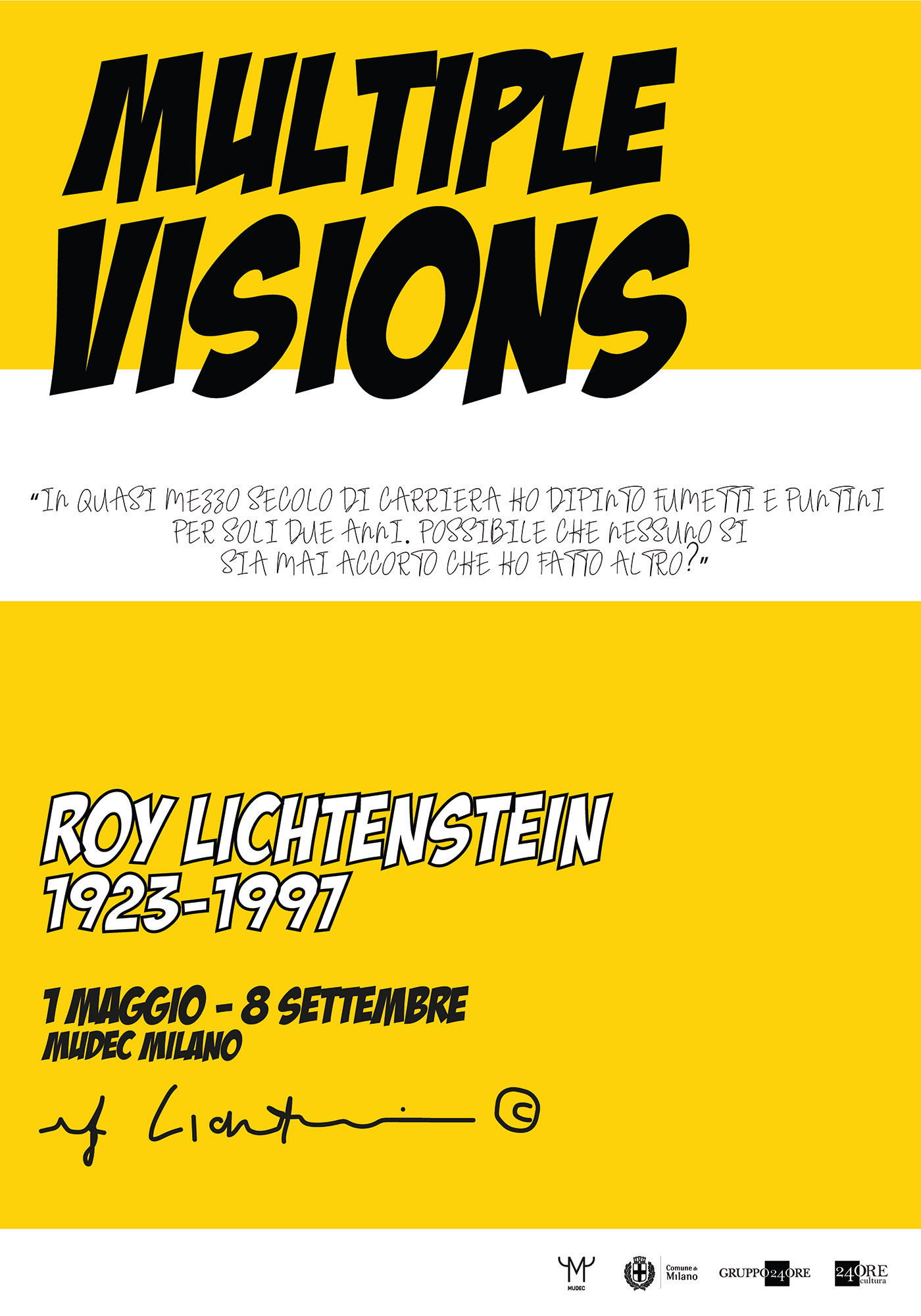 roy lichtenstein Pop Art museum mudec graphic design  Advertising  advertisement