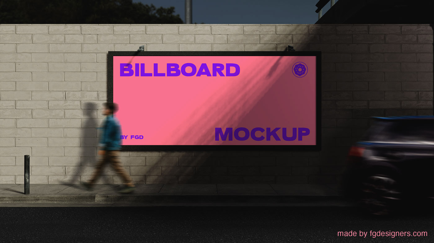 Advertising  billboard Mockup mockups Outdoor template