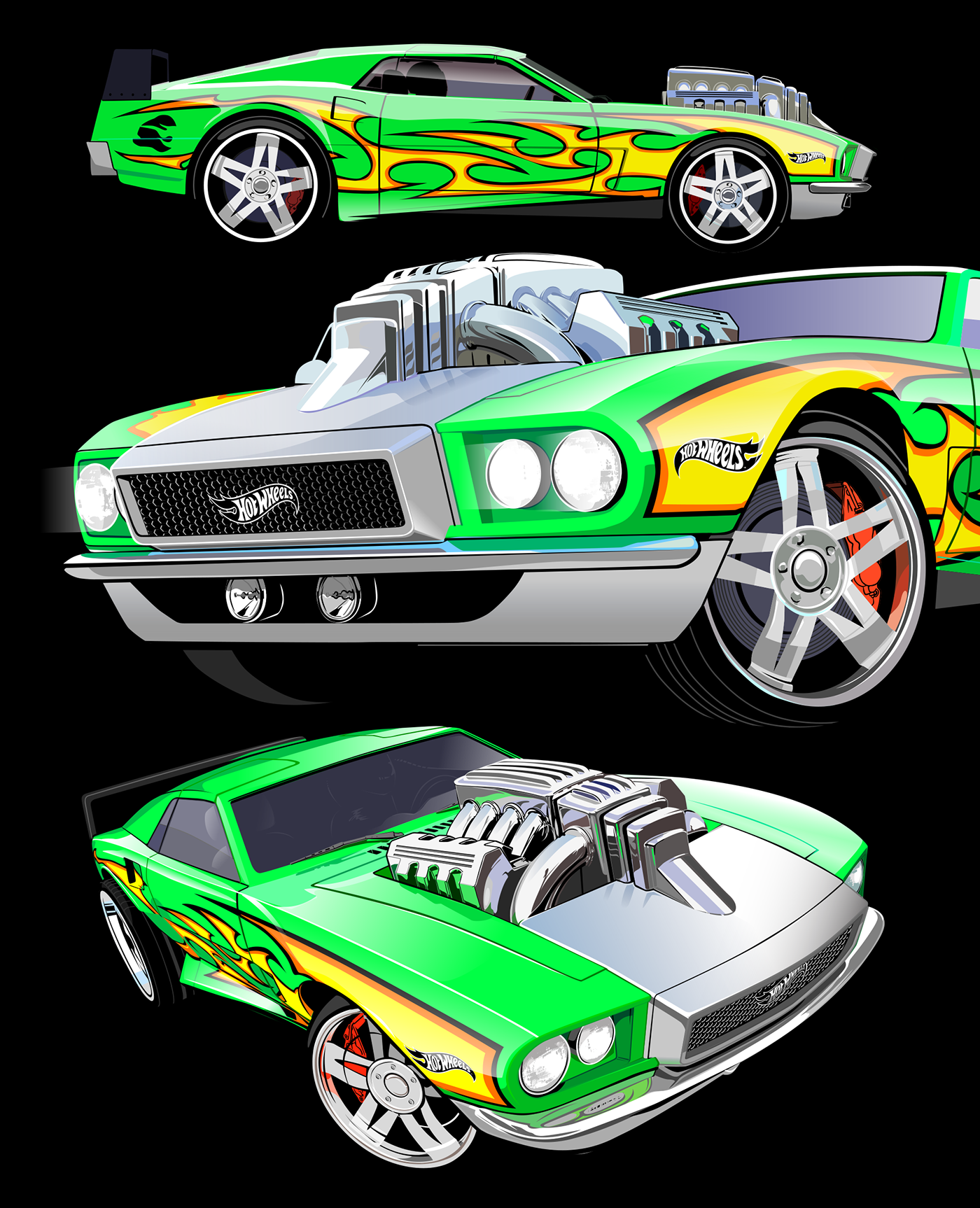 HotWheels vector vectorart artwork ILLUSTRATION  adobe Illustrator design Cars carIllustration