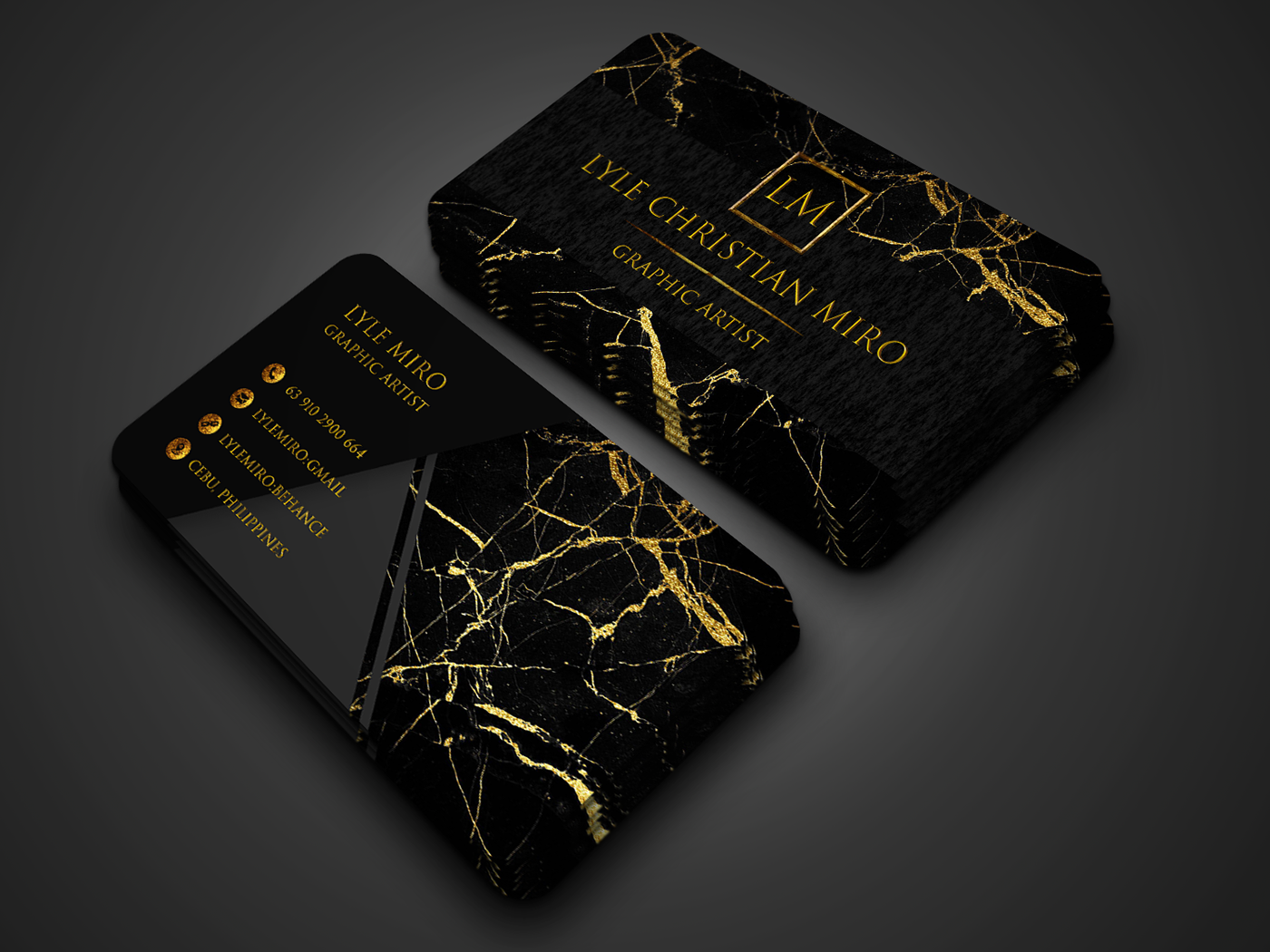 free business card free busines card photoshop freebies Marble black gold mock up product mock-up