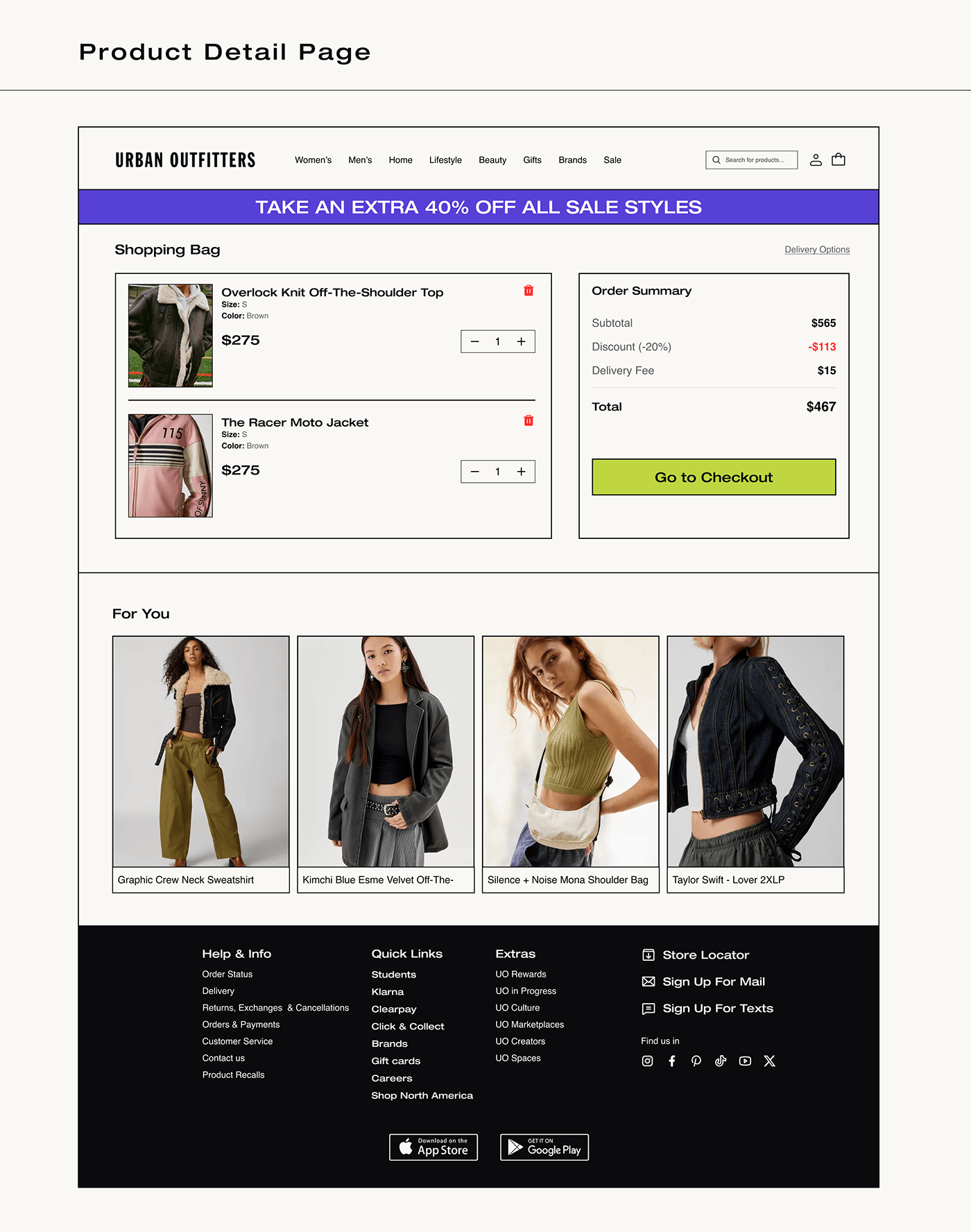 Brutalism Figma Website portfolio product design  UX UI DESign Case Study Ecommerce shop Fashion 
