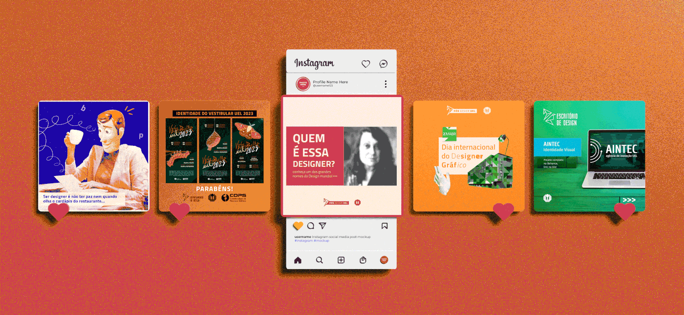 campanha design design gráfico Direção de arte Ergonomia post Redes Sociais social media Social media post UEL