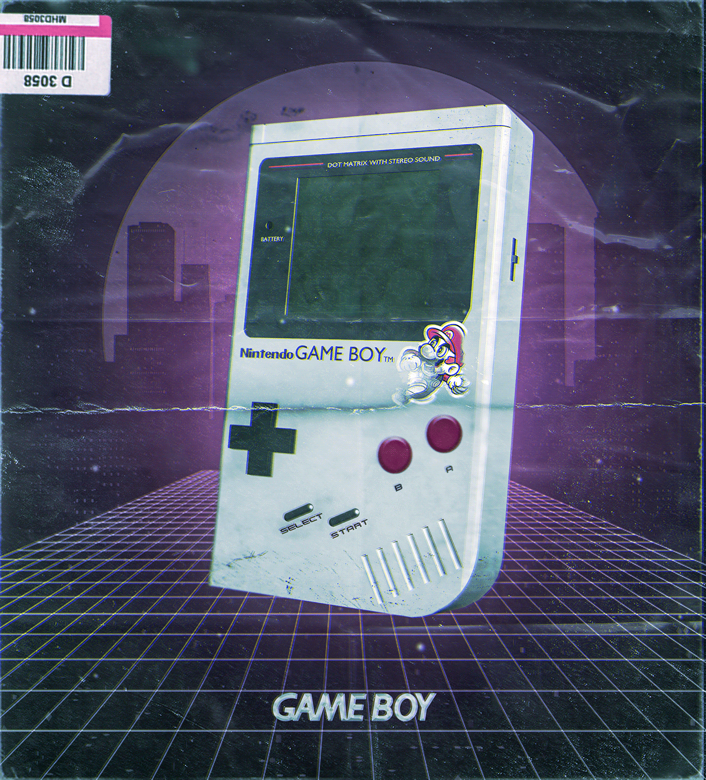 80s gameboy Gamer Gaming Nintendo Original poster Retro vaporwave