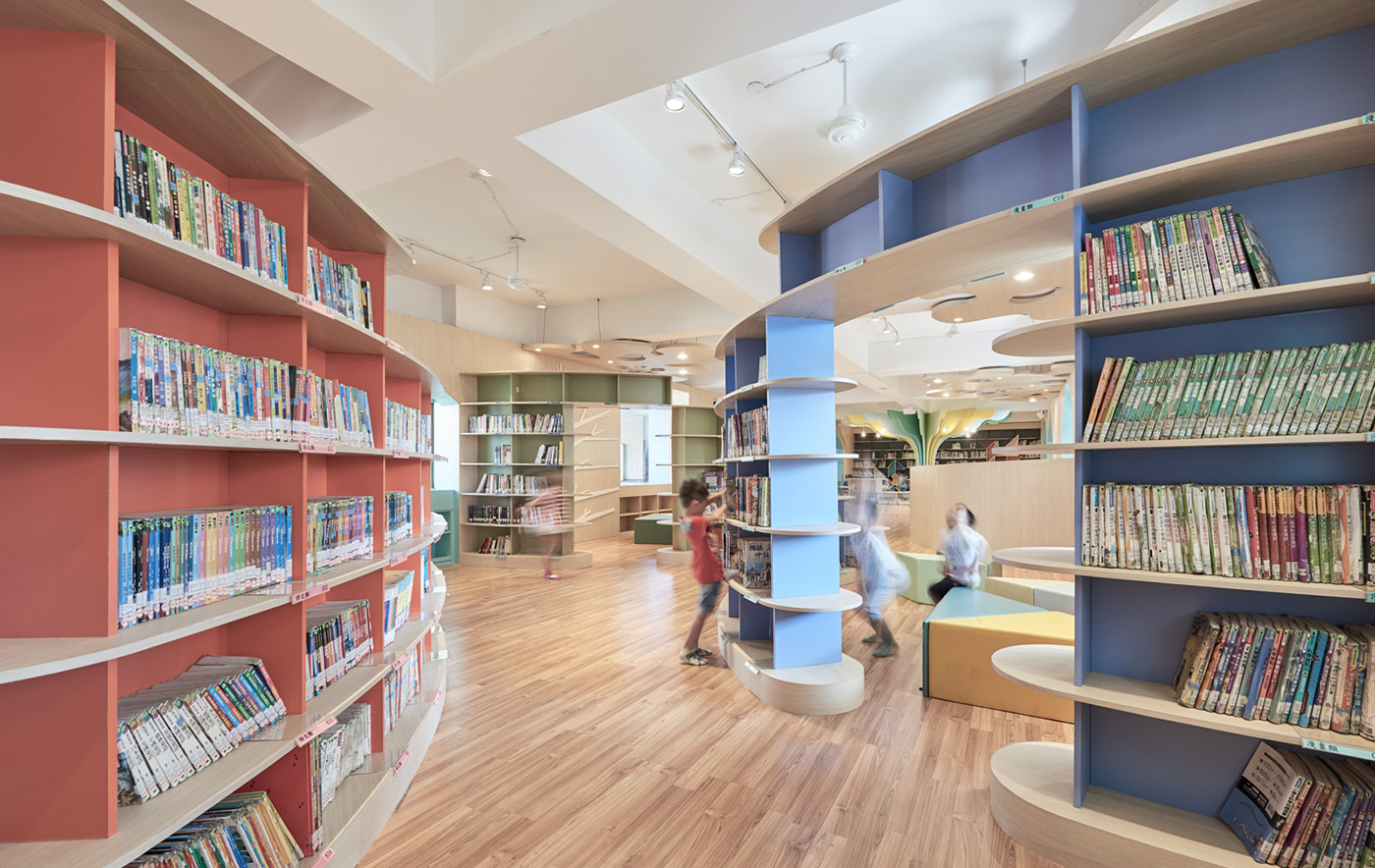 Tree  library taiwan taichung kids read colorful