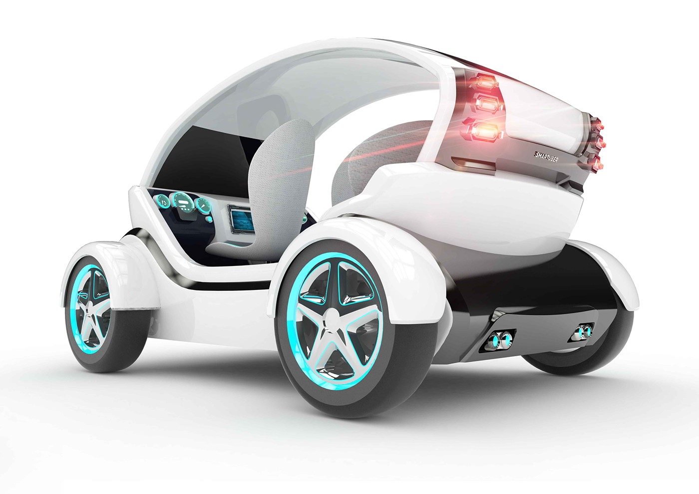 Autonomous Commuter commuting Transport smartuber Uber Smart car caliacreatives