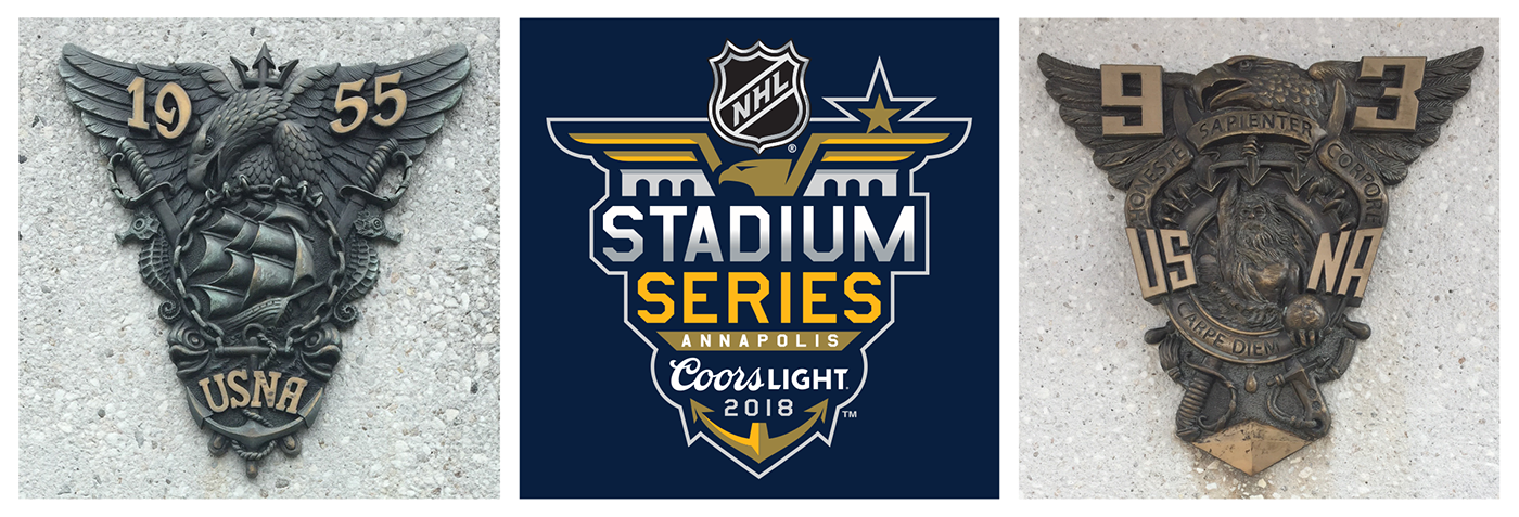 NHL hockey sports Washington capitals maryland navy Military anchor logo