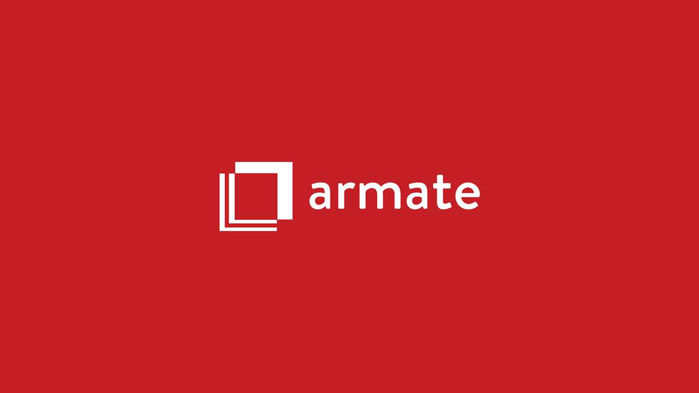 armate brand identity branding  constaction logo Logo Design minimal modern red visual identity