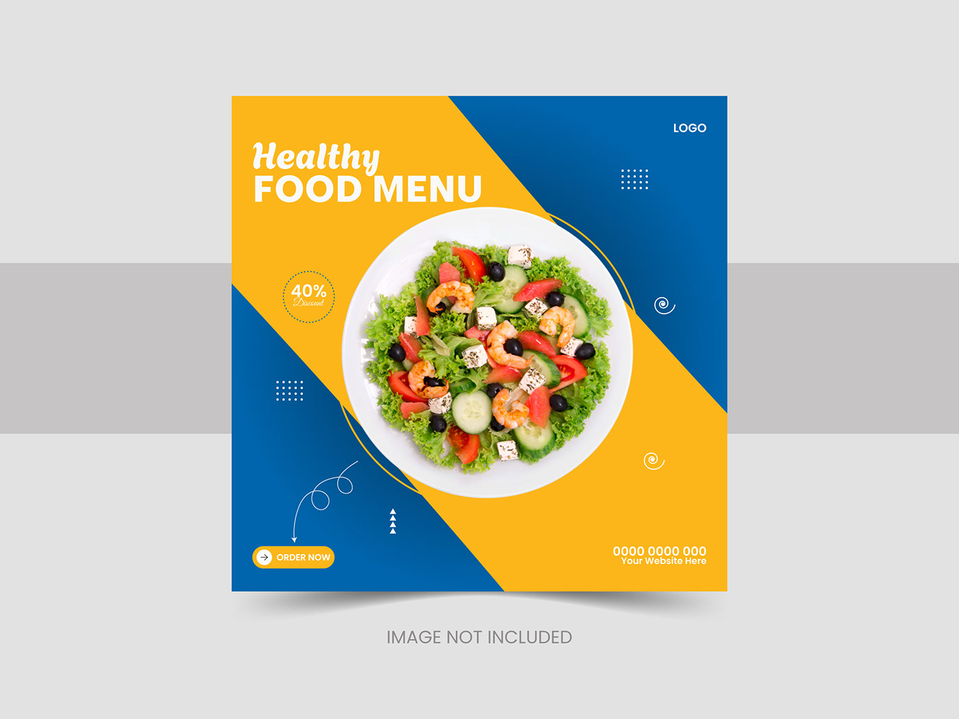 post Food  marketing   media menu minimal template social design eat