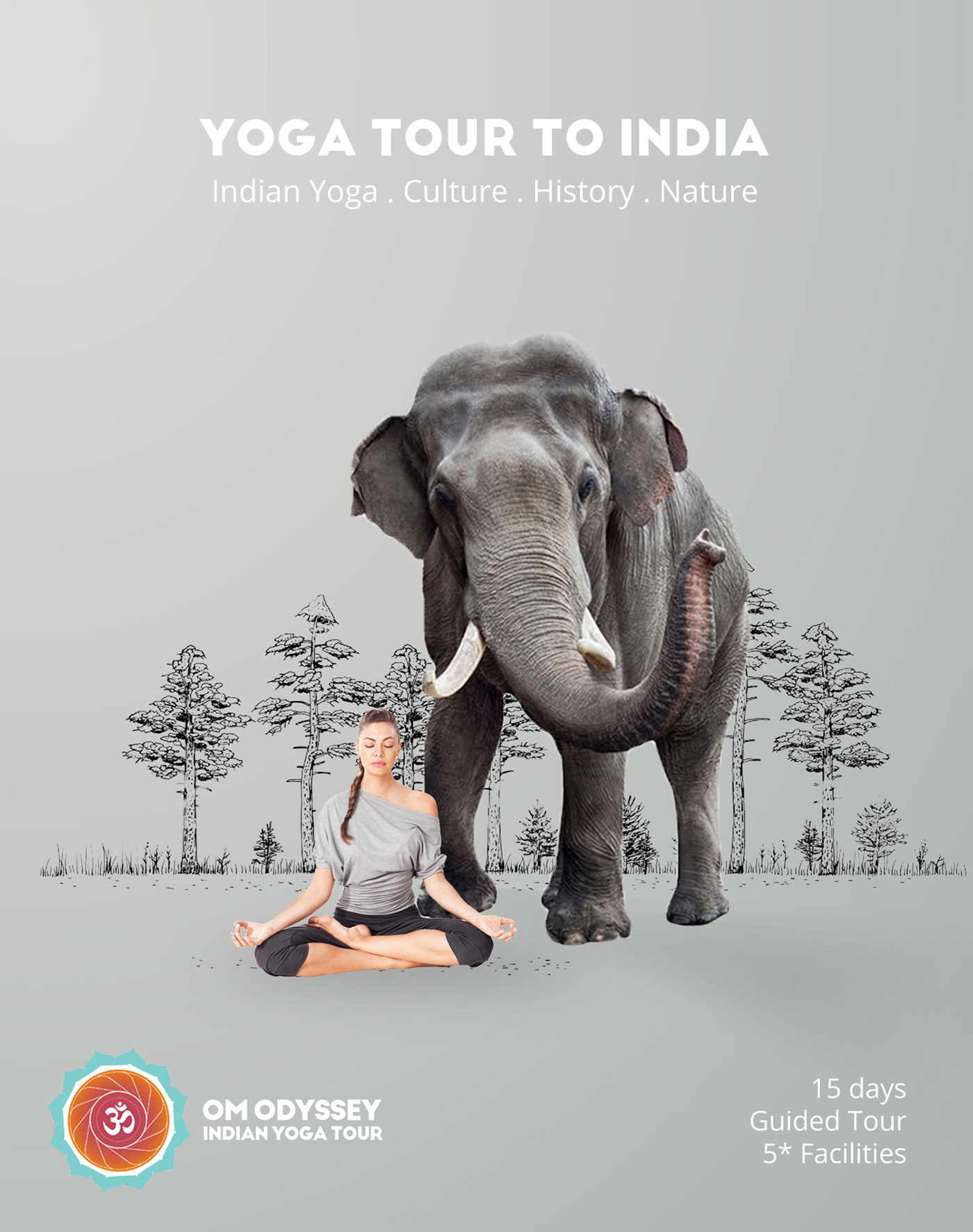 OM Odyssey | India Yoga Tour |  Creative social media poster by BASH SDM