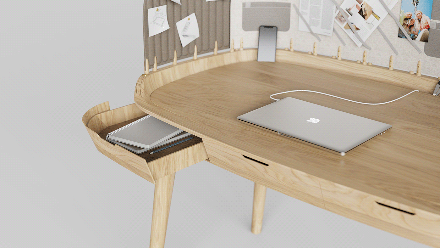 desk furniture multifunctional office desk Office table table visualization wood working