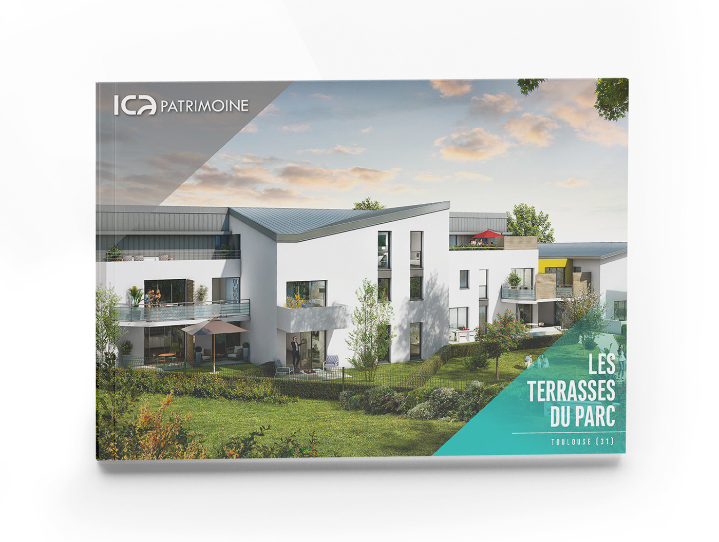 brochure plaquette immobilier maquette mise en page graphisme edition patrimoine immobilier gestion patrimoine ica patrimoine