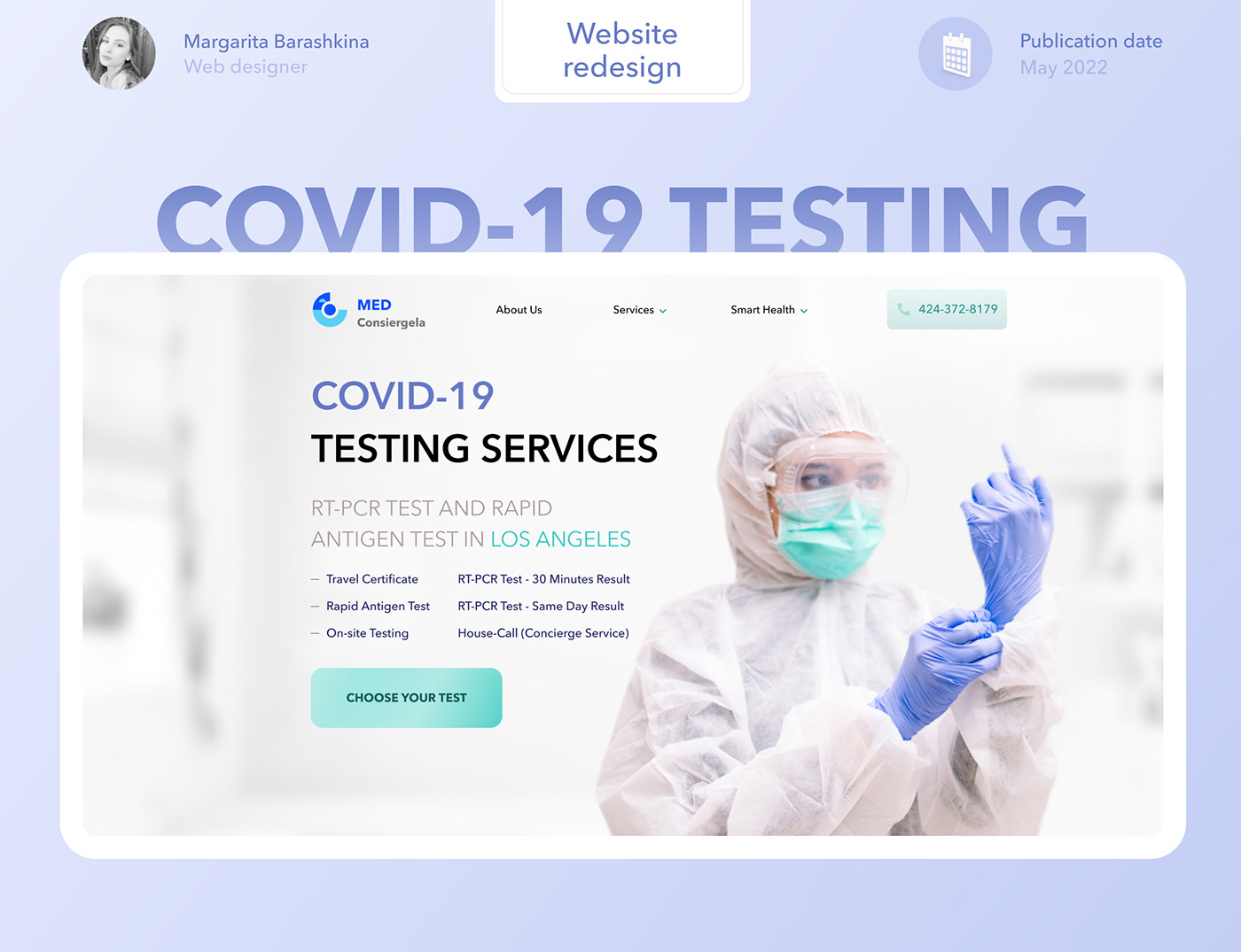 COVid Health landing page medical medicine redesign UI/UX user interface Webdesign Website