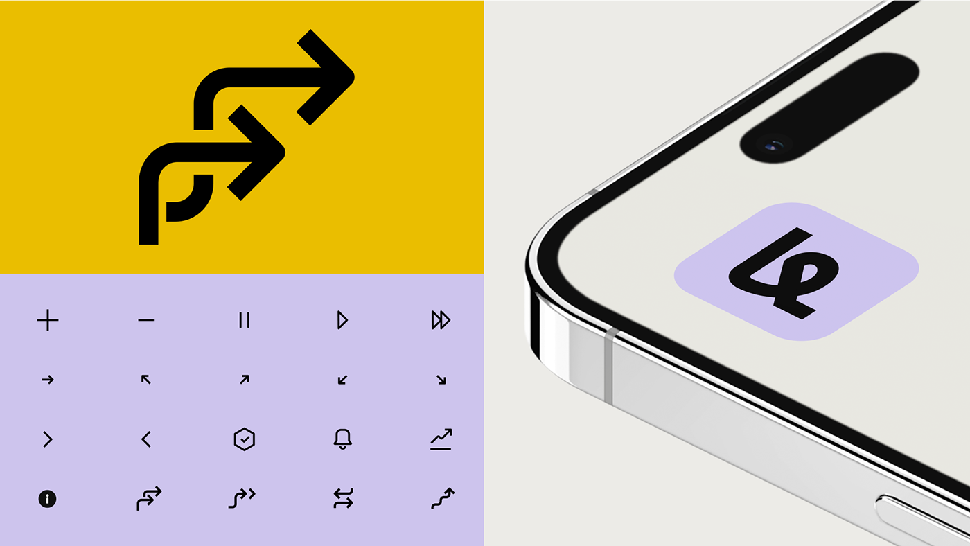 Investment Startup business brand identity design visual identity Logo Design purple lettering