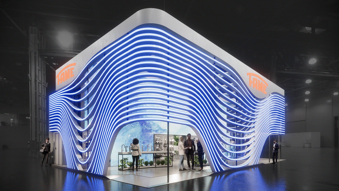 Stand estande Exhibition  design booth expo architecture ARQUITETURA promocional ephemeral