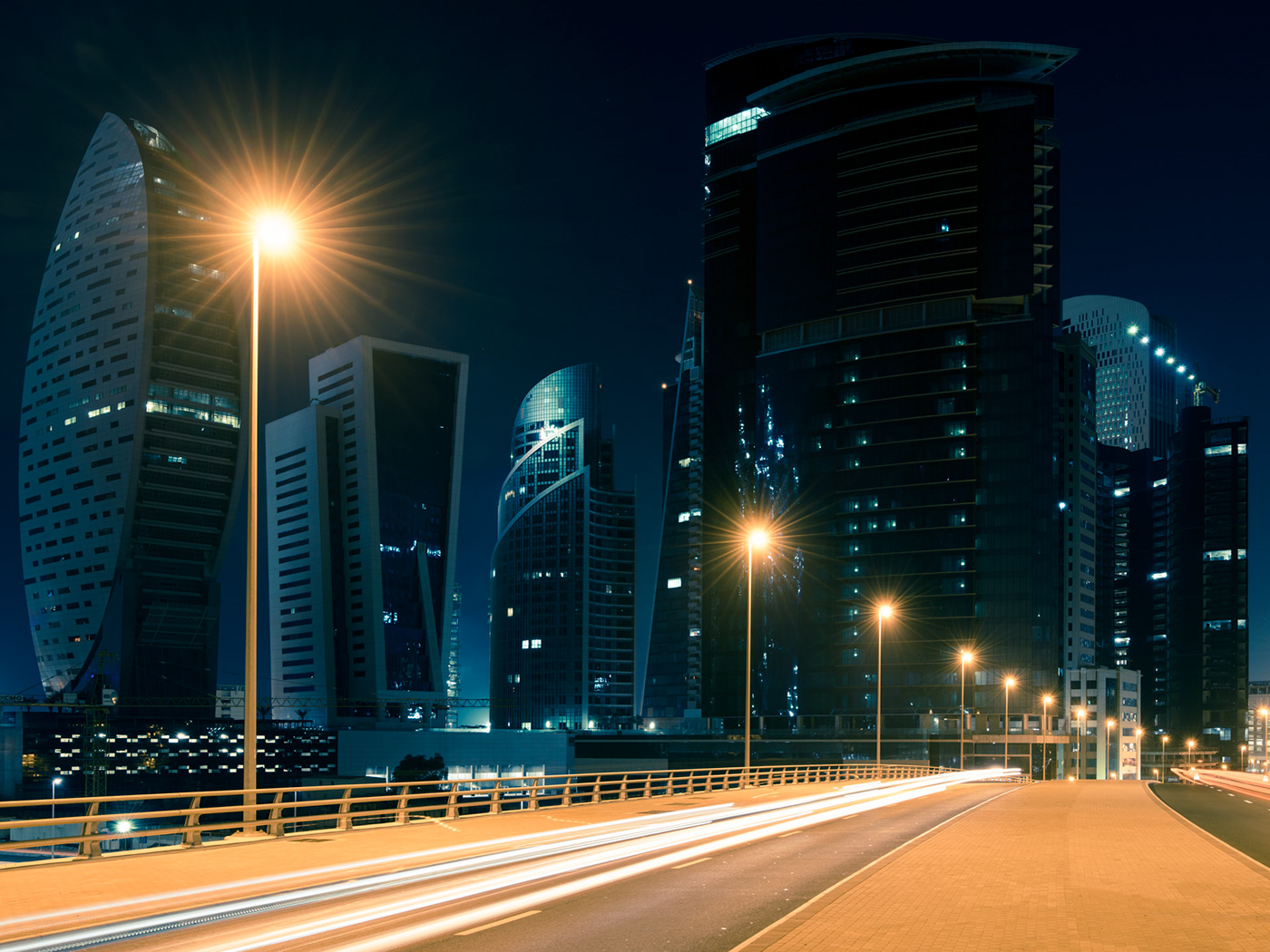 dubai UAE BIG CITY LIGHTS architecture night lights modern new design construction futuristic