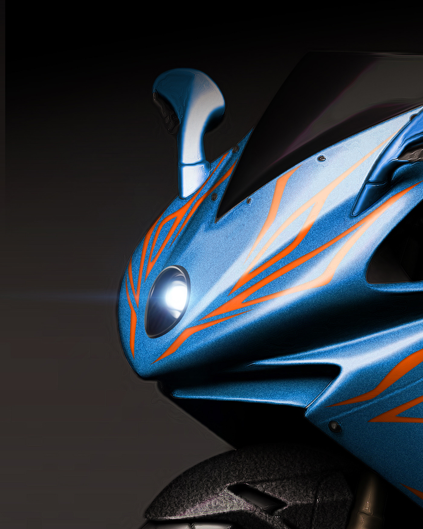 cosmogonie cosmogony designer motorcycle art mv agusta MV Agusta F4 reversed lune blueu Simon Designs
