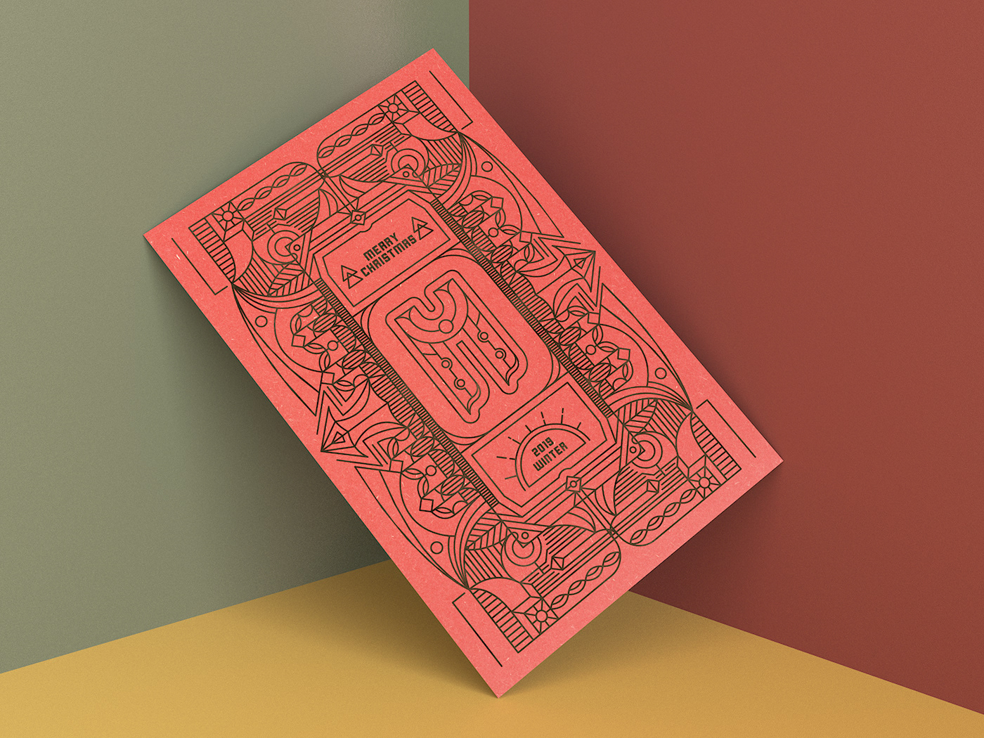 design card letter Macao typography   Christmas adobe identity ILLUSTRATION  art
