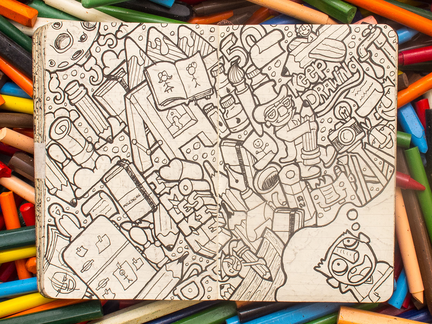 doodle doodling Ilustração desenho art sketchbook notebook personal project